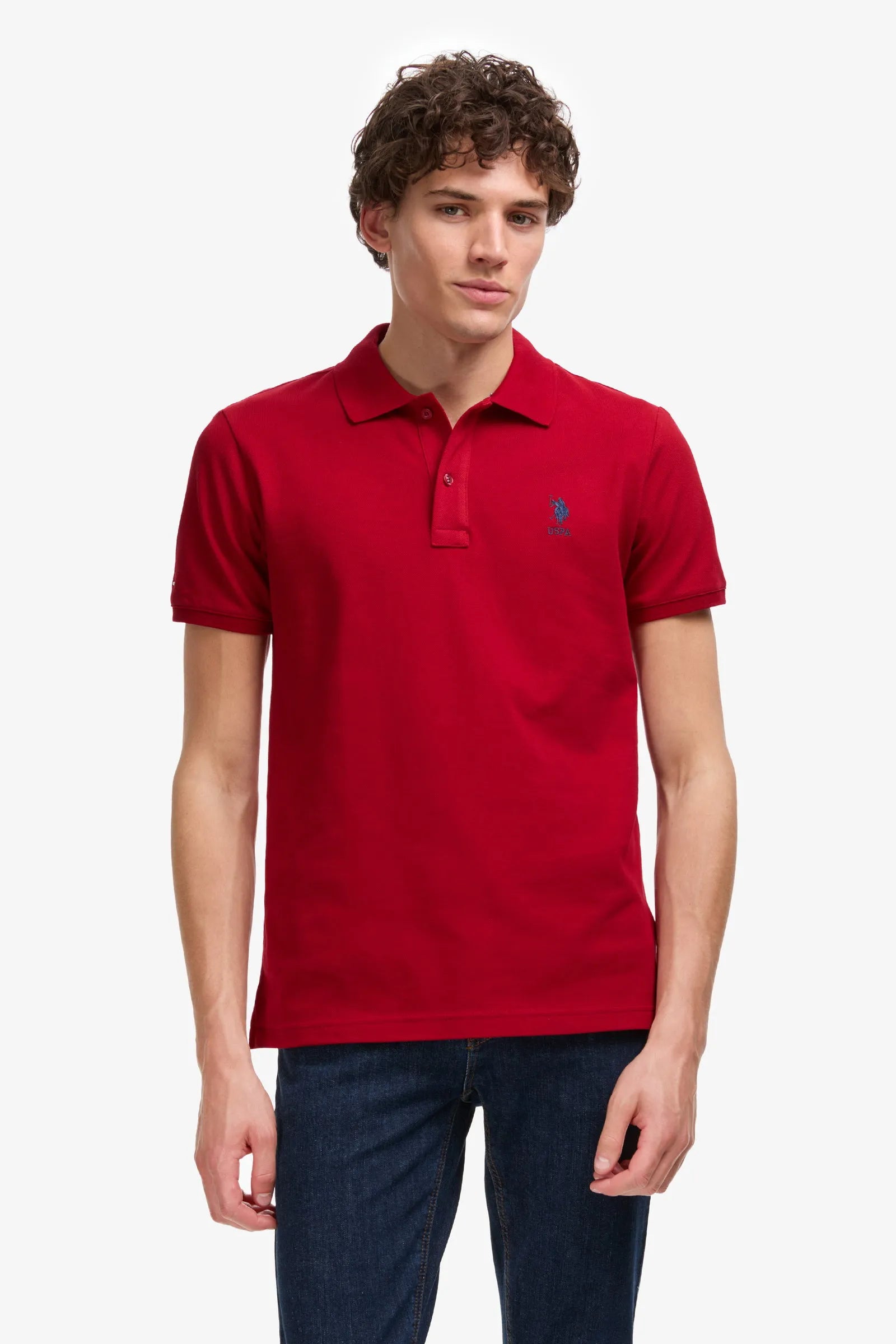 U.S. Polo Assn. Bordeux Men Bordeux Polo Shirt SKU: G081SZ0110 PU-8779_VR014 Image 01