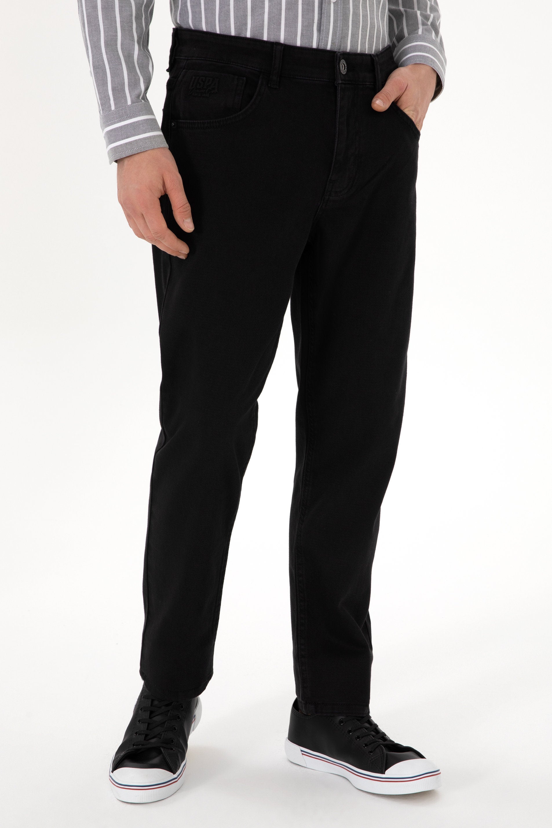 U.S. Polo Assn._Black Denim Trouser_G081SZ0800 2093133_DN0027_02