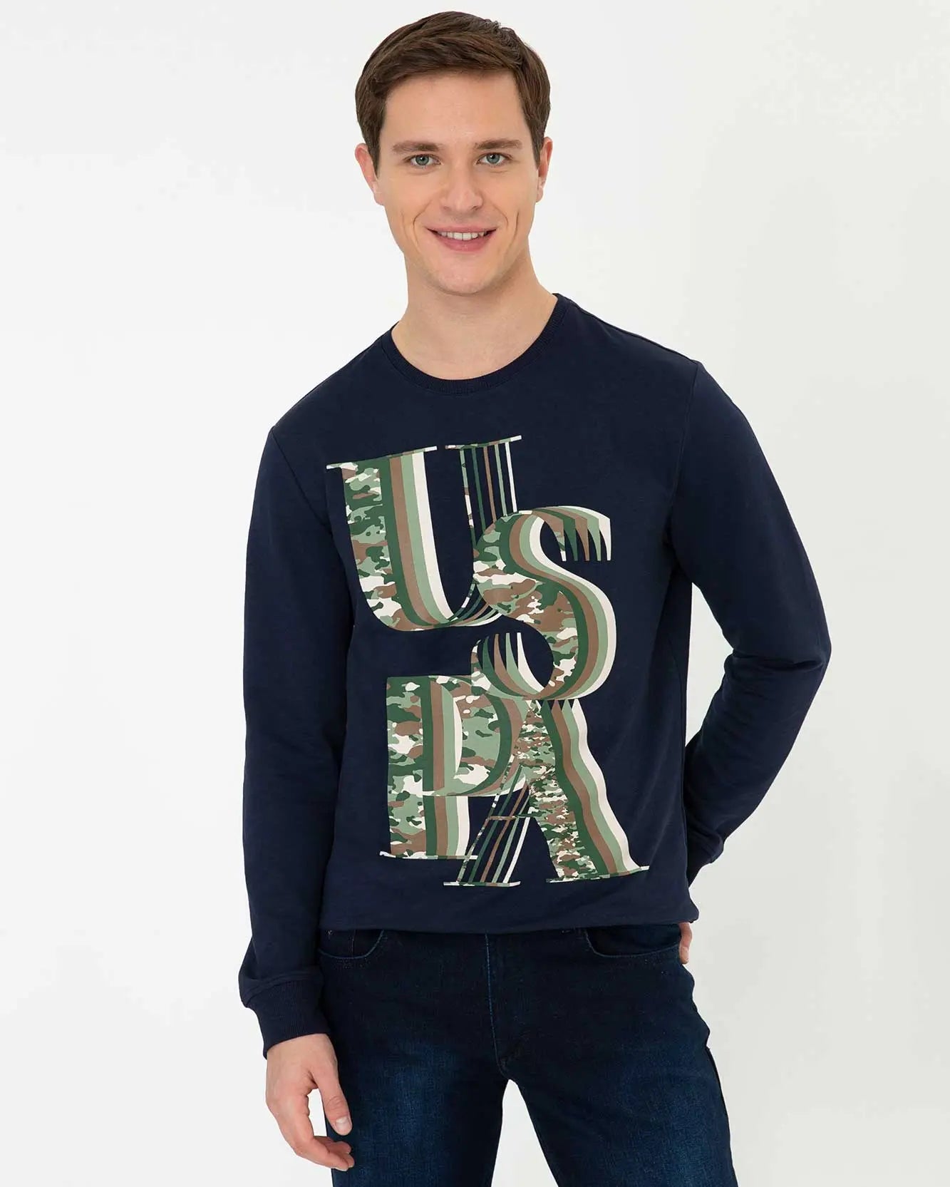 Dark Blue Sweat Shirt - BEVAVA