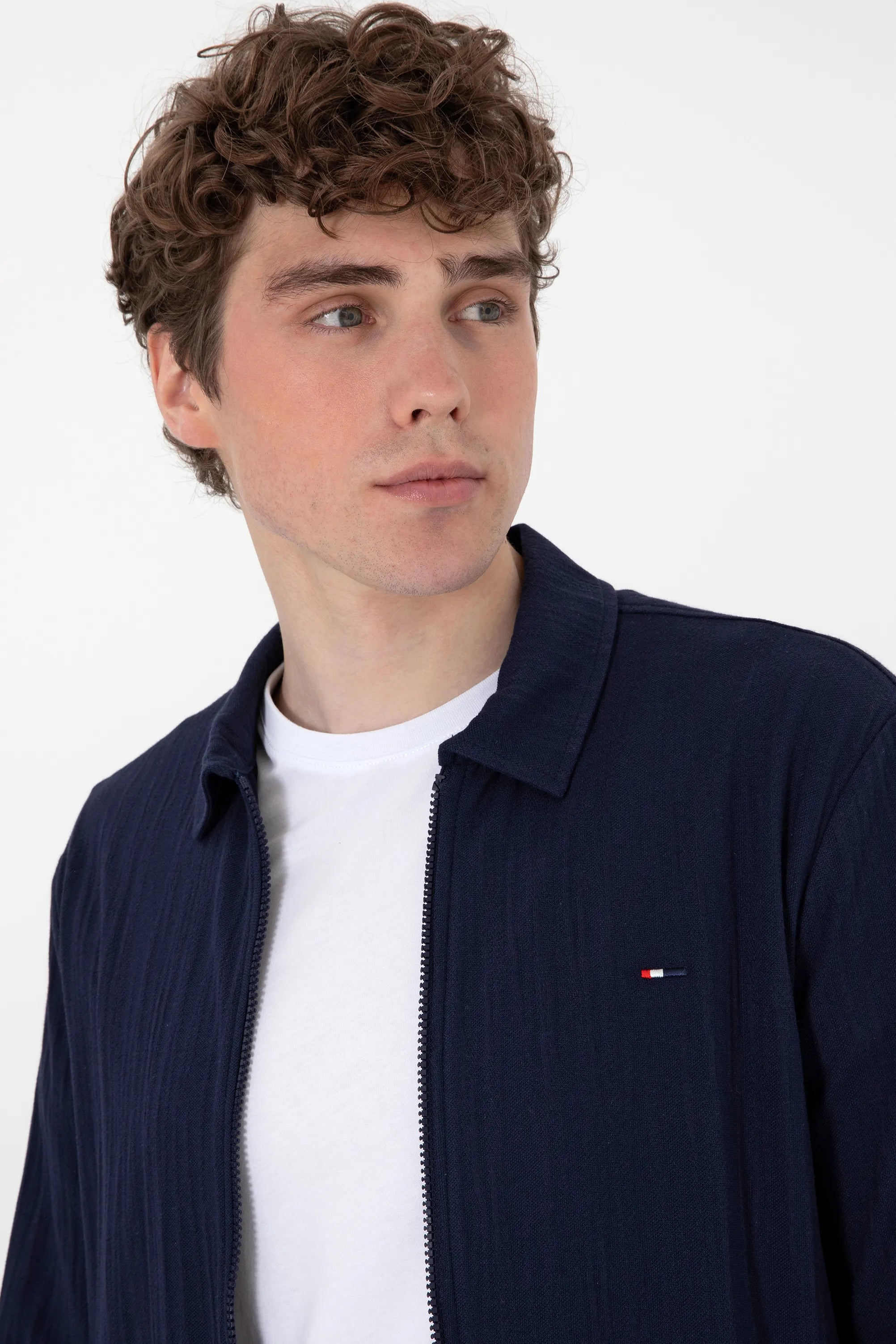 U.S. Polo Assn. Navy Blue Men Navy Blue Knitting Cardigan SKU: G081SZ0820 2103996_VR033 Image 02