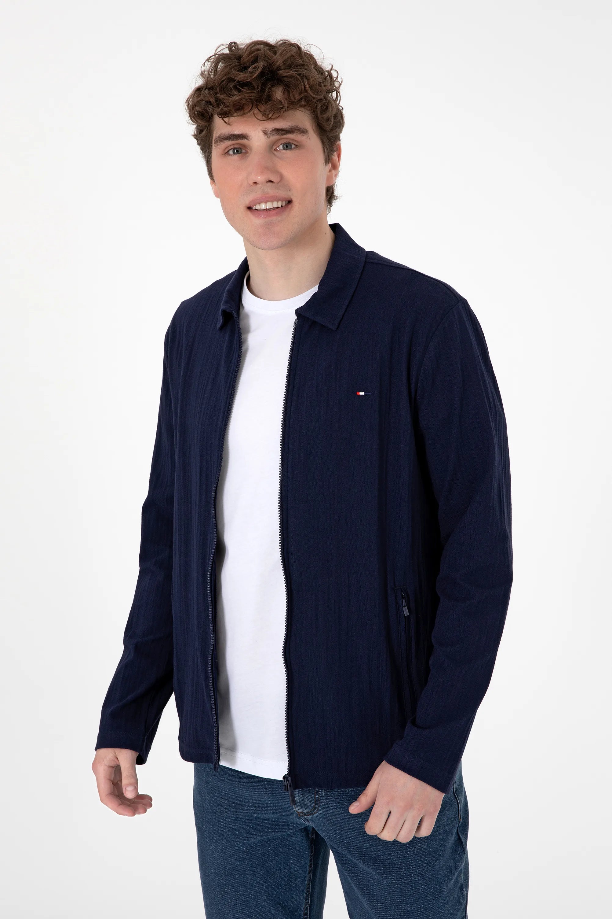 U.S. Polo Assn. Navy Blue Men Navy Blue Knitting Cardigan SKU: G081SZ0820 2103996_VR033 Image 03