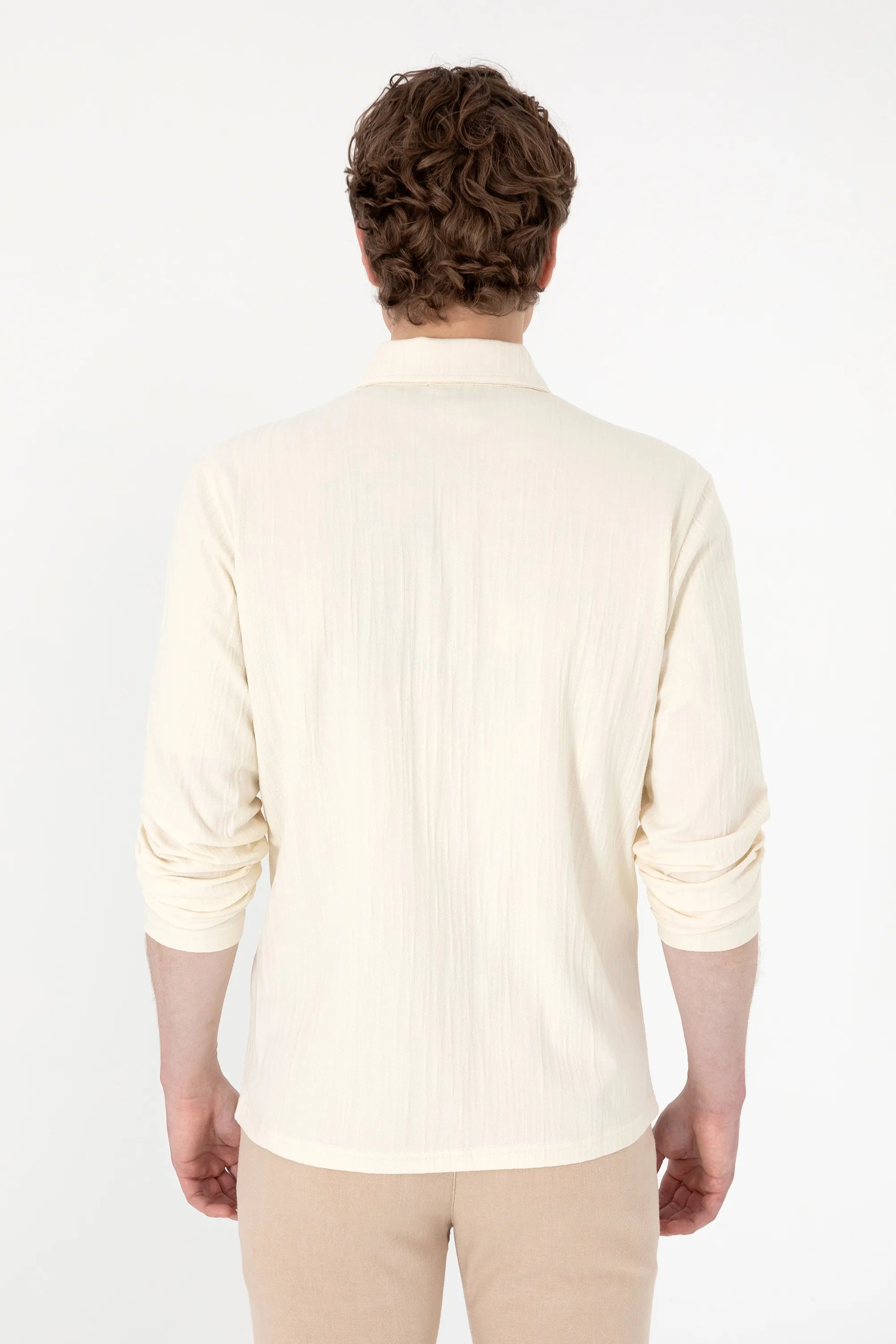 U.S. Polo Assn. Cream Men Cream Knitting Cardigan SKU: G081SZ0820 2103996_VR071 Image 05