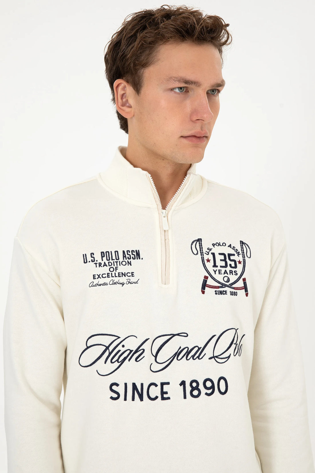 U.S. Polo Assn._Pearl_Pearl Quarter Zip Sweater_G081SZ0820 2238968_VR256_02