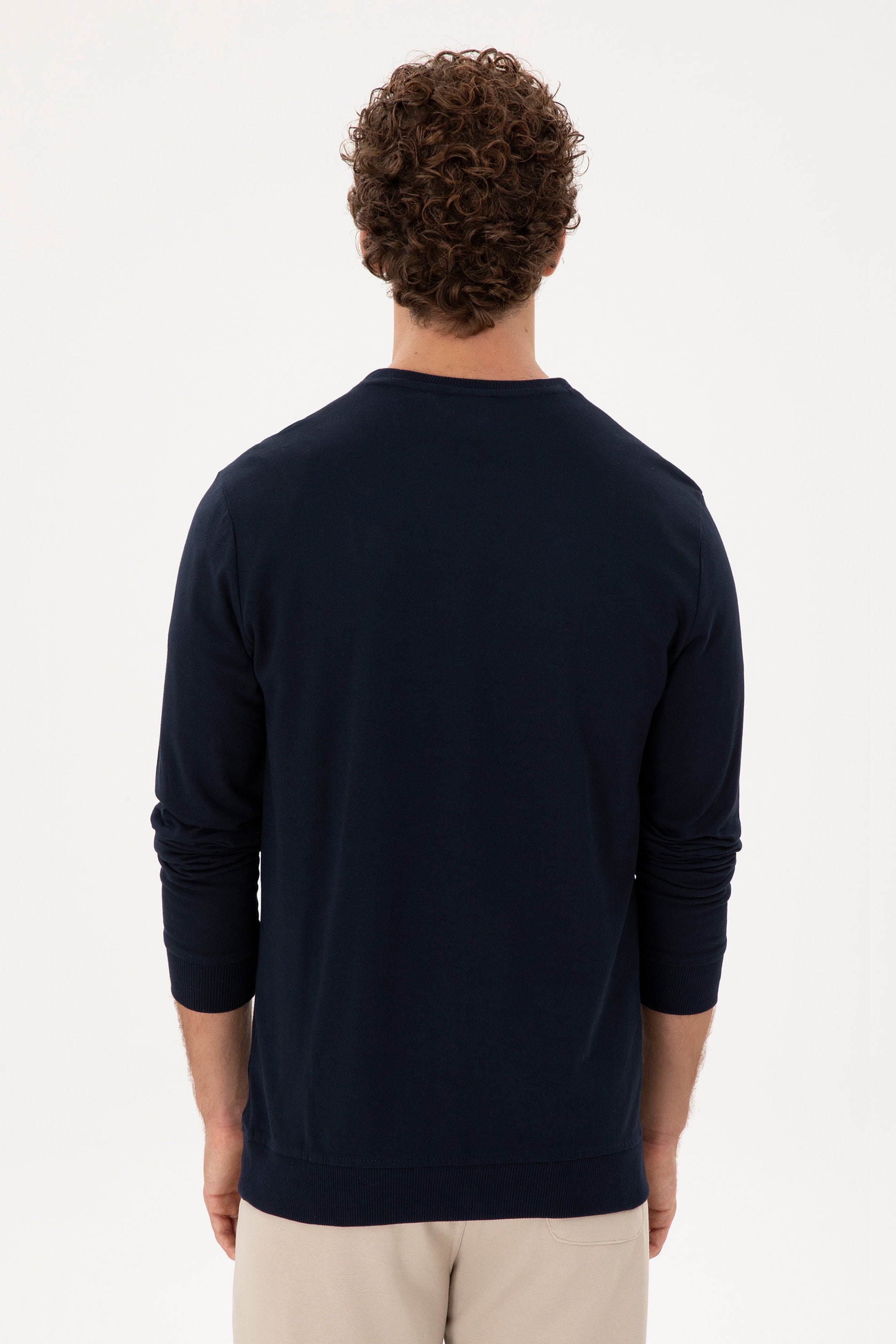 Blue Round Neck Pullover_G081SZ0820 1945650_VR033_05