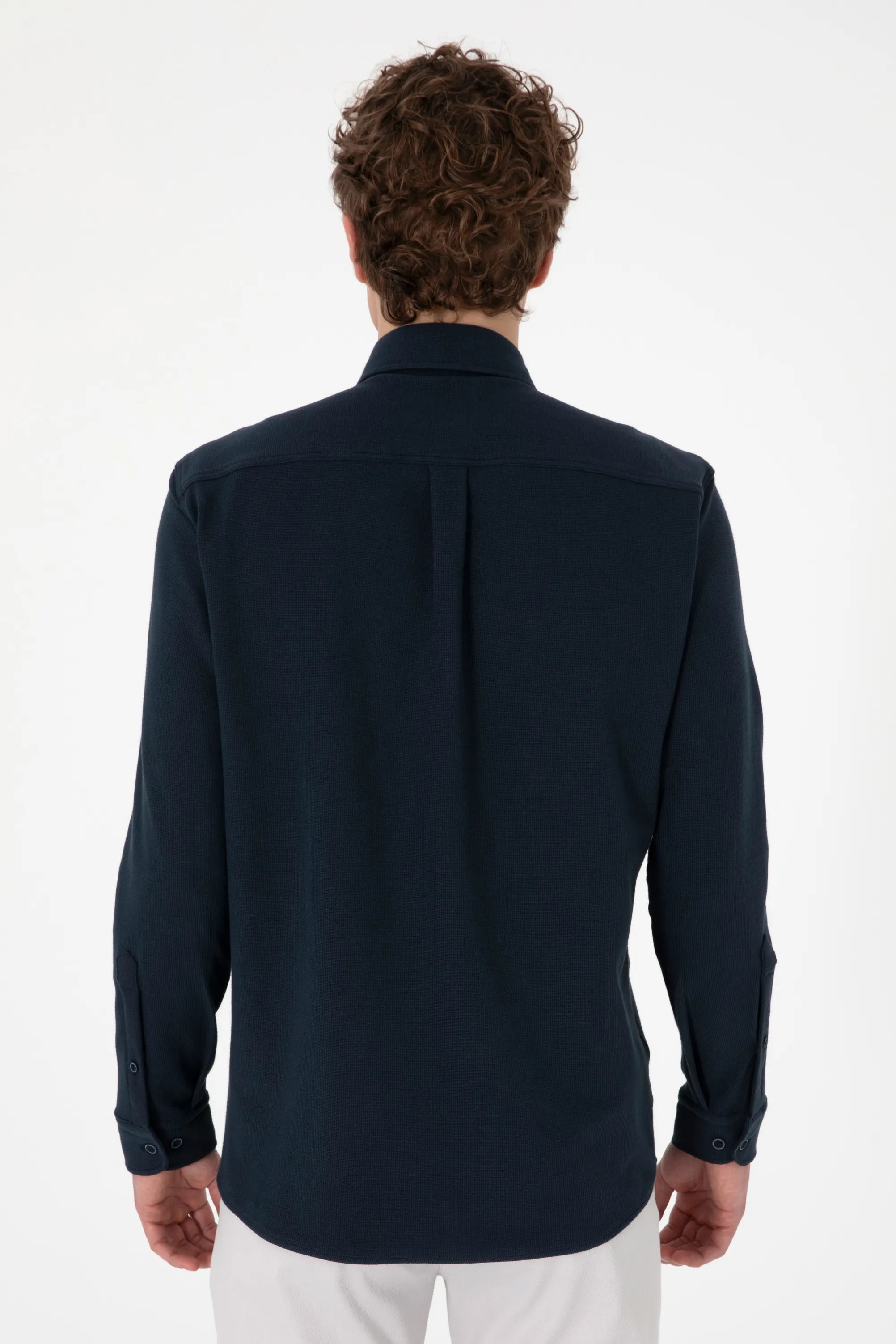 U.S. Polo Assn. Navy Blue Men Navy Blue Knitting Shirt SKU: G081SZ0OG0 2107809_VR033 Image 05