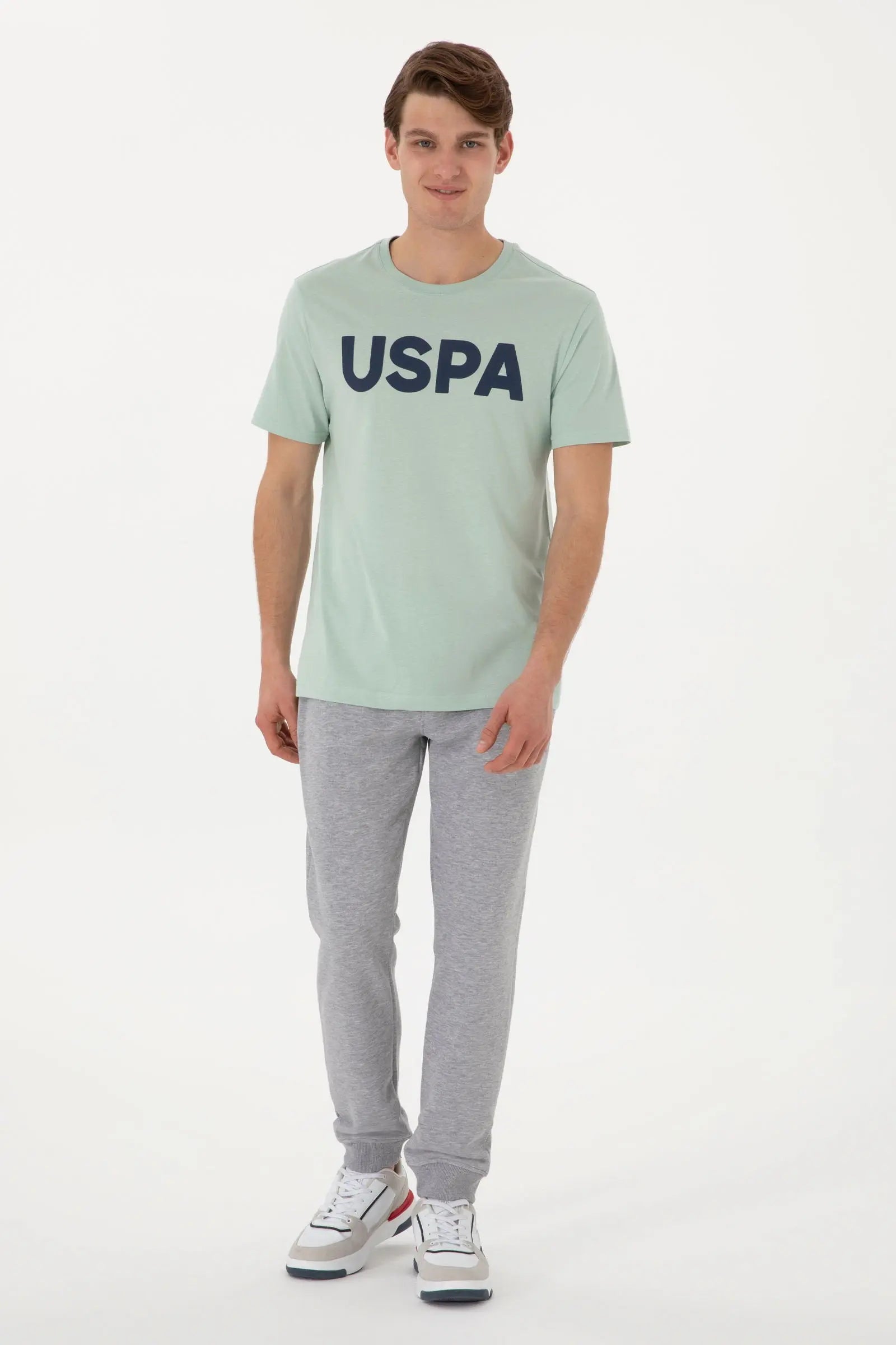 U.S. Polo Assn._Grey Melange Knitting Trouser_G081SZ0OP0 2084692_VR086_01