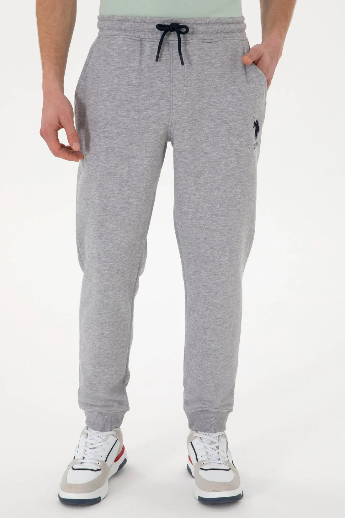 U.S. Polo Assn._Grey Melange Knitting Trouser_G081SZ0OP0 2084692_VR086_02