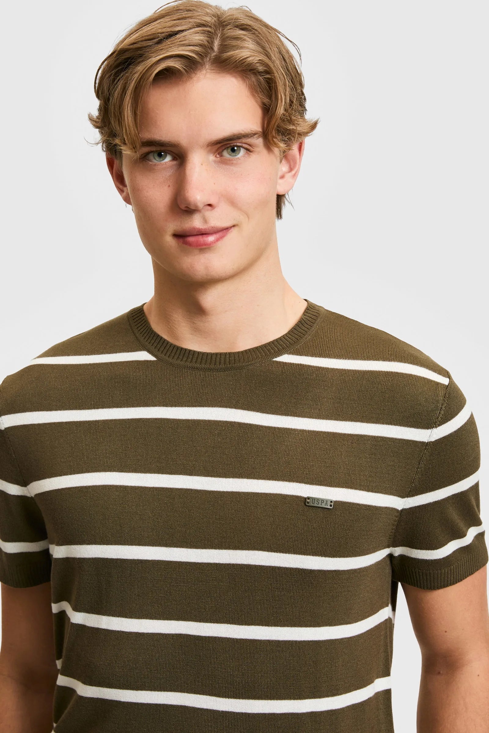 U.S. Polo Assn. Dark Khaki Men Dark Khaki Knitting Jumper SKU: G081SZ0TK0 PU-9409_VR111 Image 01