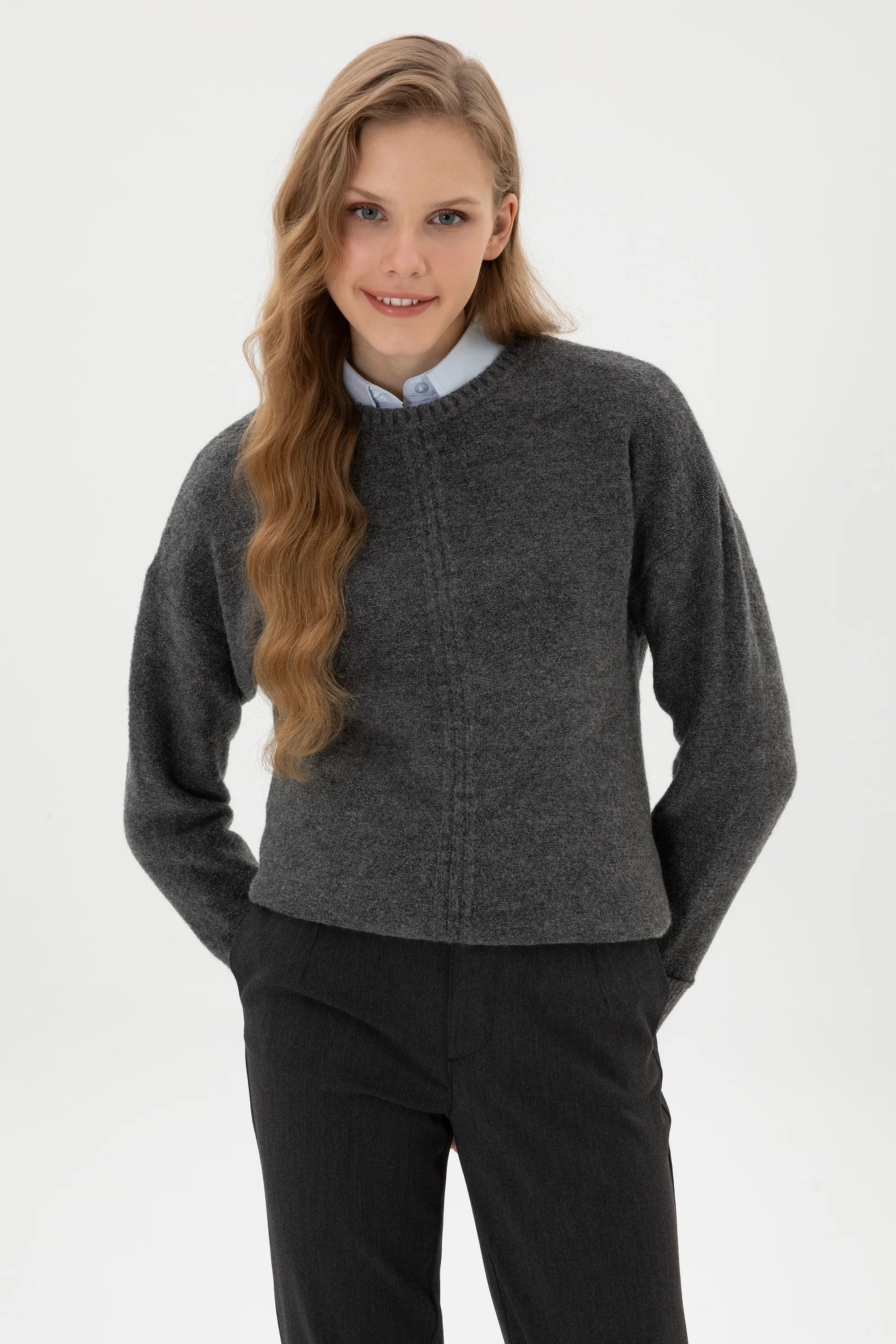 U.S. Polo Assn._Anthracite Mela_Anthracite Mela Knitting Jumper_G082GL0TK0 2228415_VR081_03