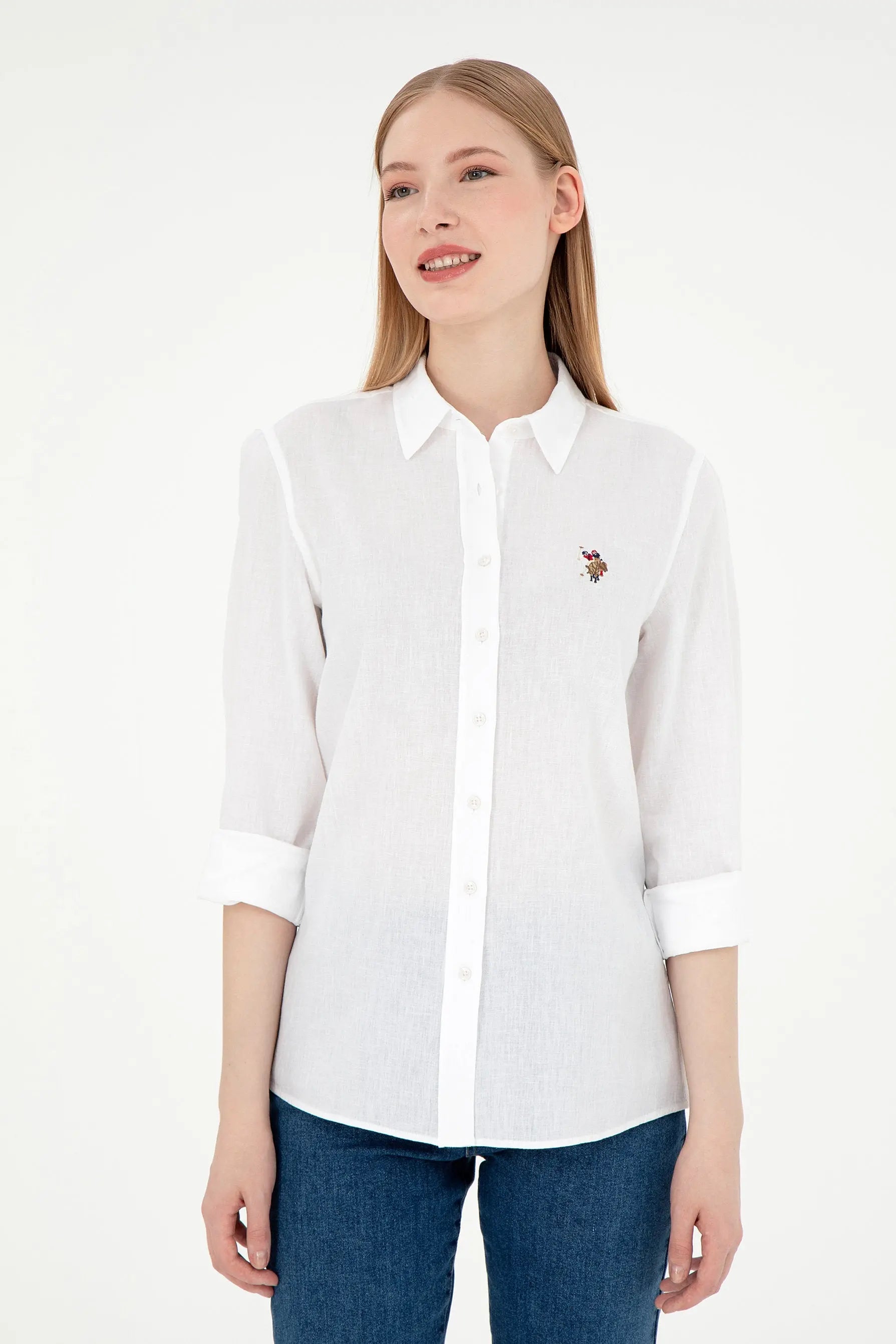 U.S. Polo Assn._White Shirt Long Sleeve_G082SZ0040 2087045_VR013_03