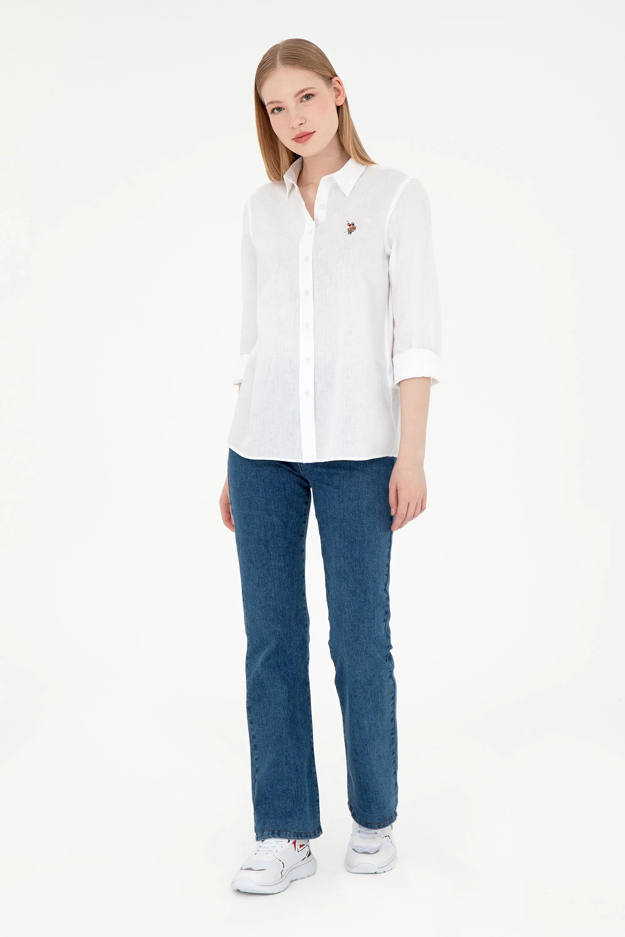 U.S. Polo Assn._White Shirt Long Sleeve_G082SZ0040 2087045_VR013_04