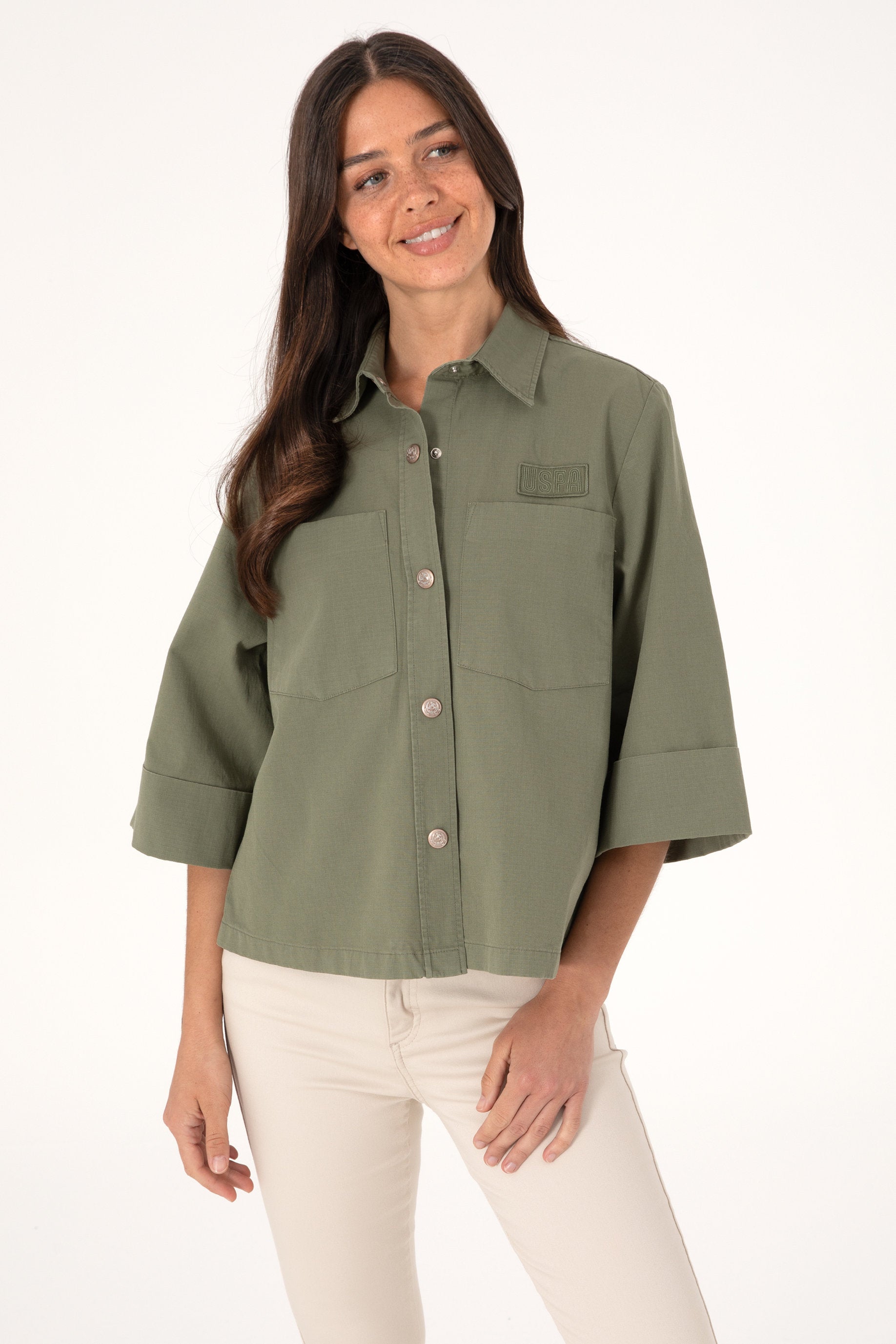 U.S. Polo Assn._Dark Khaki Short Sleeve_G082SZ0040 2102453_VR111_03