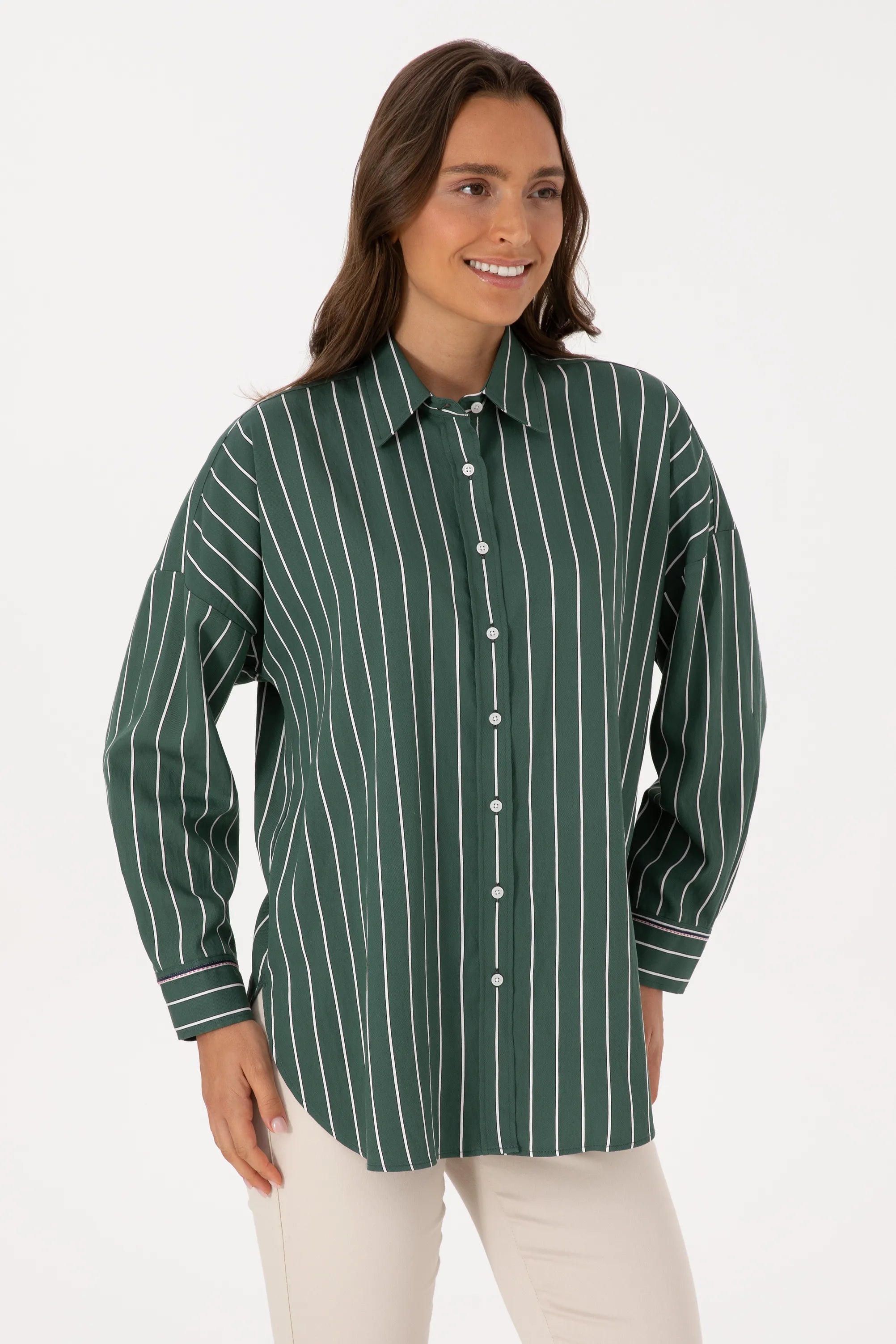 U.S. Polo Assn. Dark Green Women Dark Green Shirt Long Sleeve SKU: G082SZ0040 2237790_VR079 Image 03