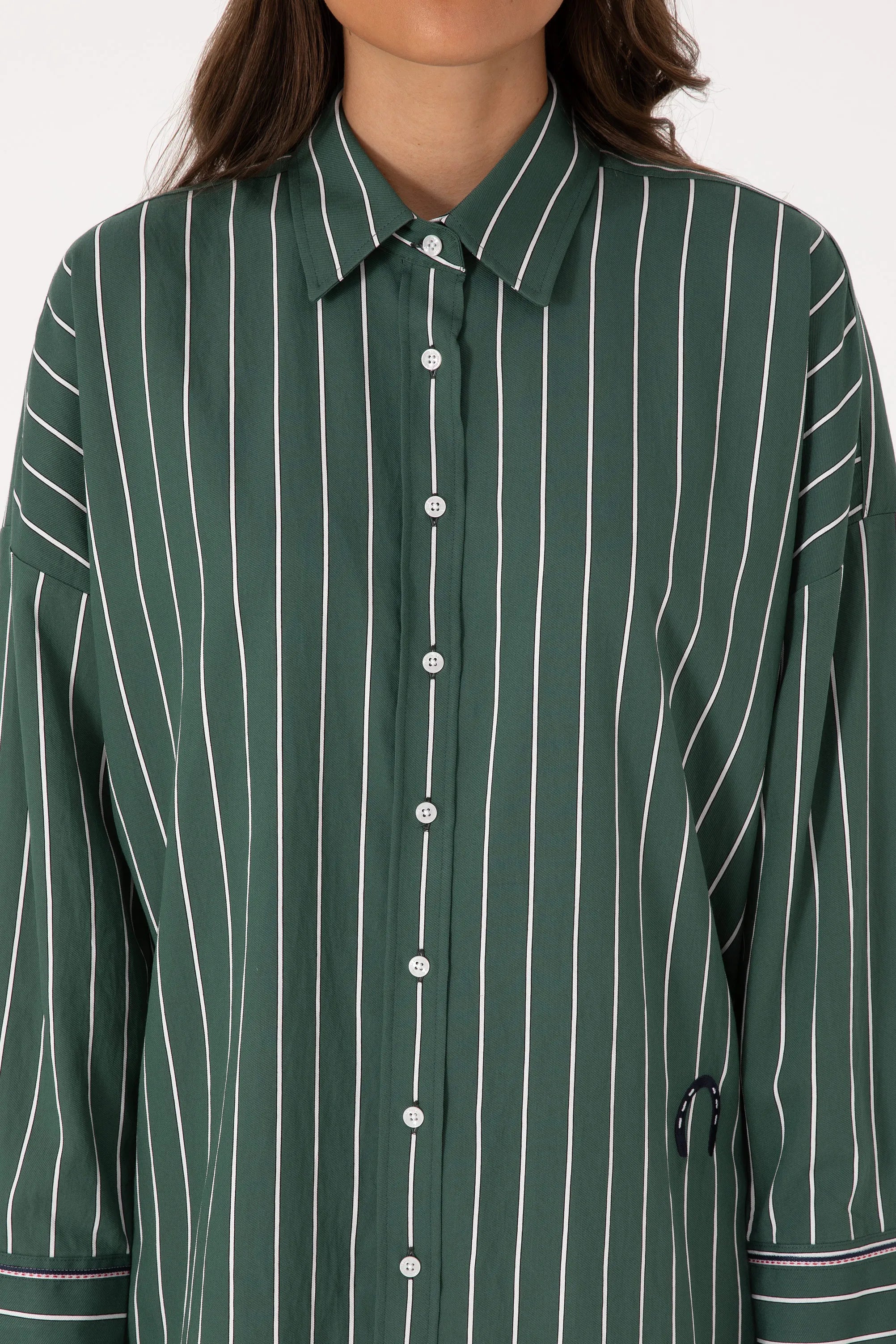 U.S. Polo Assn. Dark Green Women Dark Green Shirt Long Sleeve SKU: G082SZ0040 2237790_VR079 Image 06