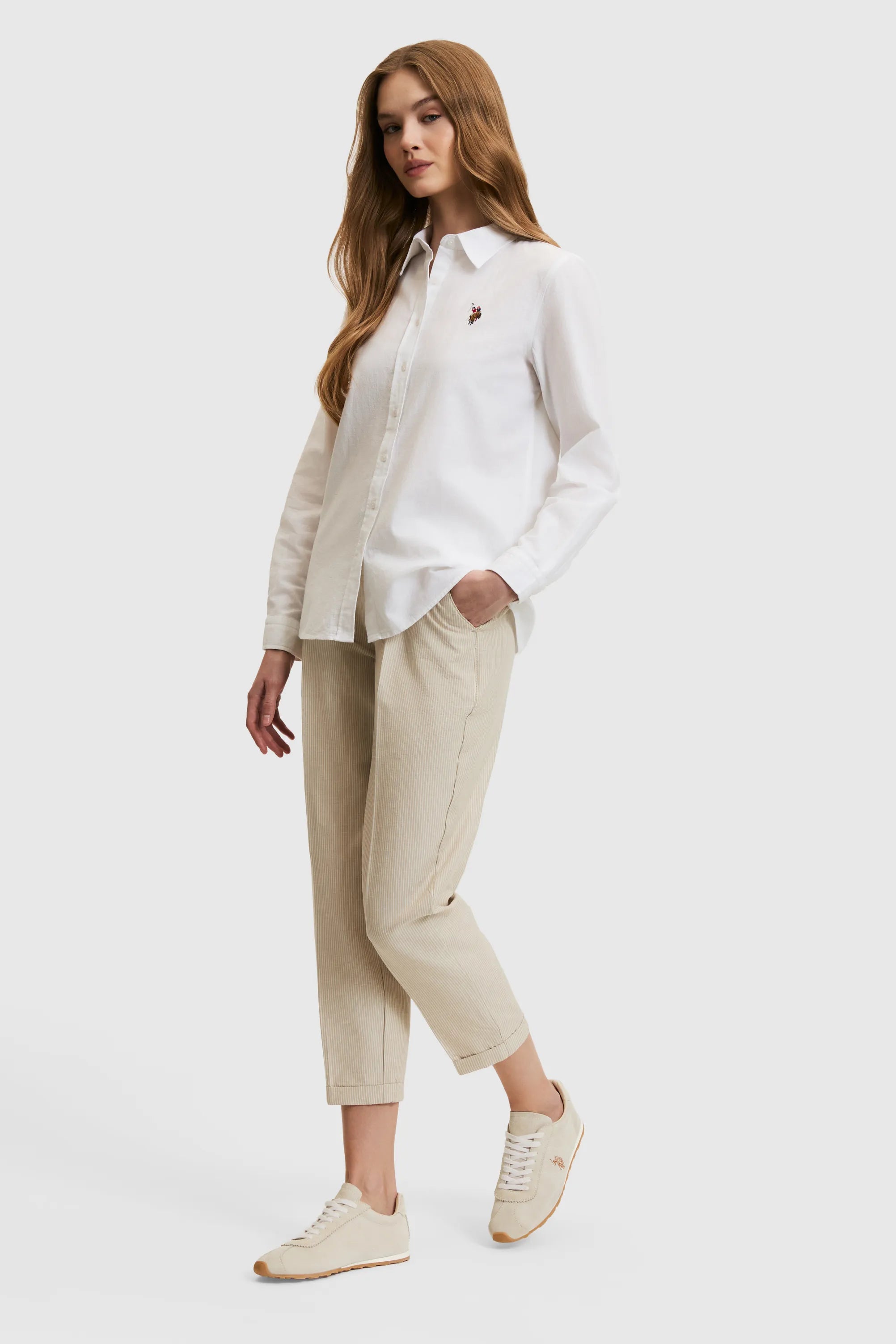 U.S. Polo Assn. White Women White Shirt Long Sleeve SKU: G082SZ0040 PU-8737_VR013 Image 04