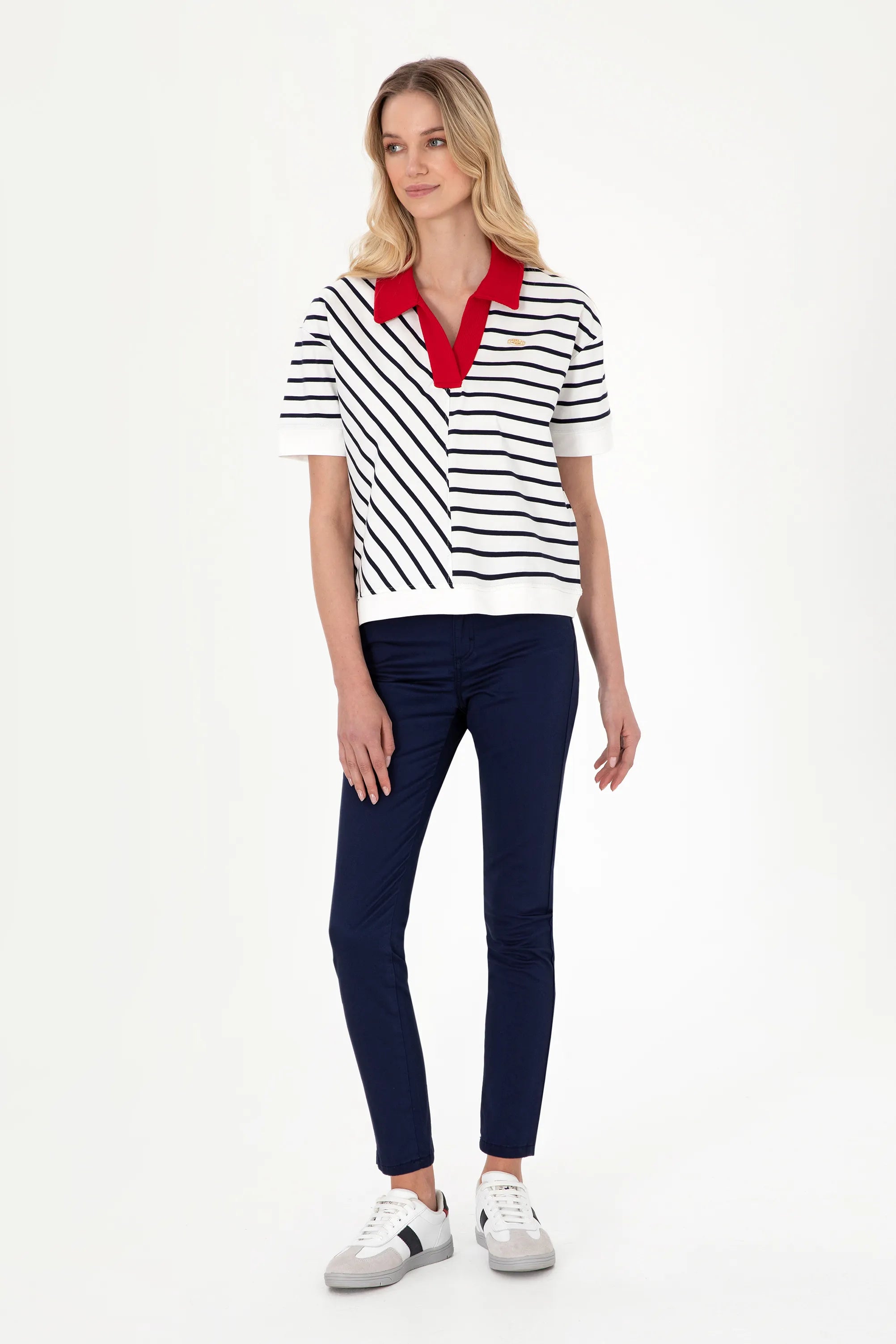 U.S. Polo Assn. Navy Blue Women Navy Blue Polo Shirt SKU: G082SZ0110 2104620_VR033 Image 04