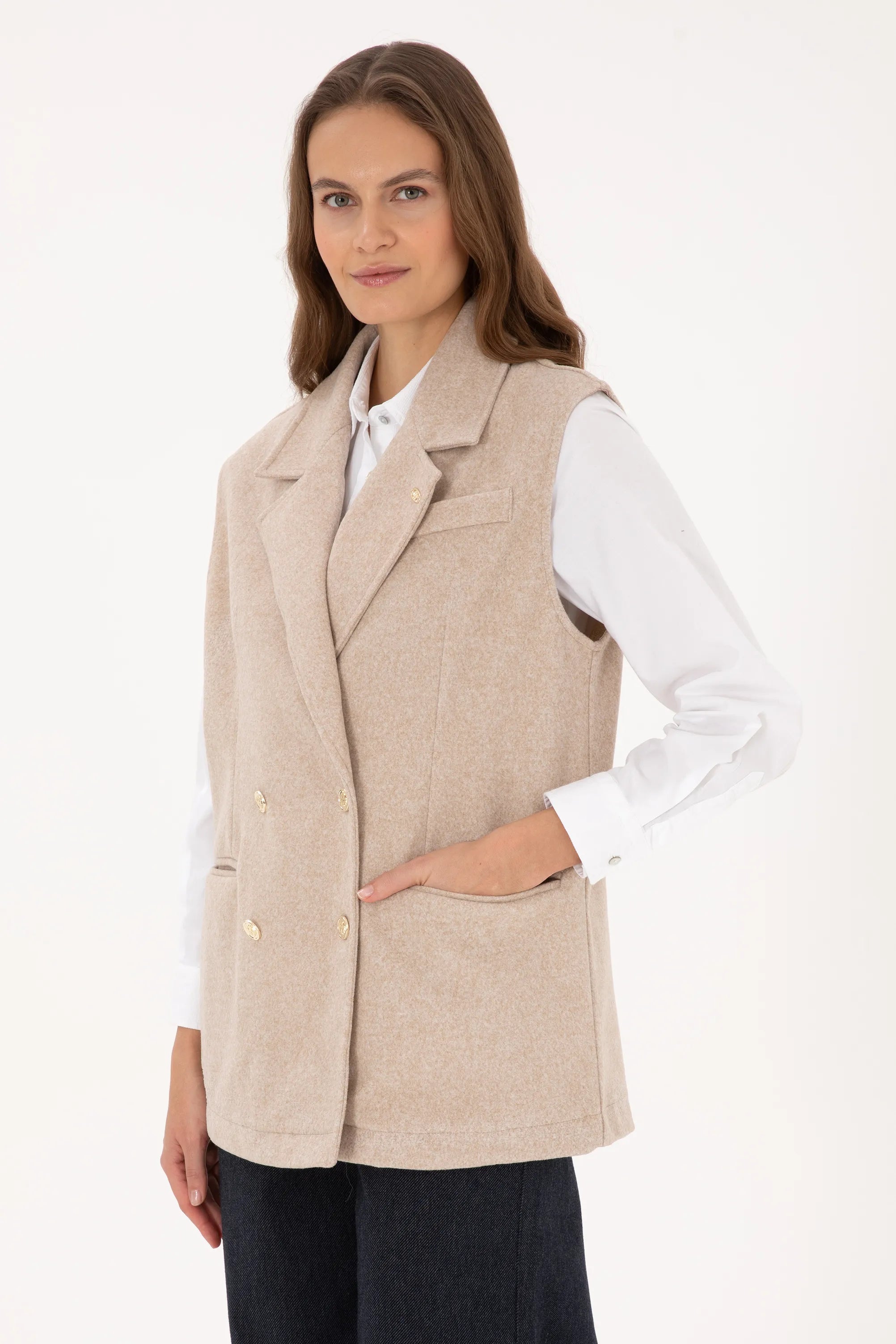 U.S. Polo Assn._Camel Melange_Camel Melange Sweatshirt_G082SZ0820 2335690_VR122_03