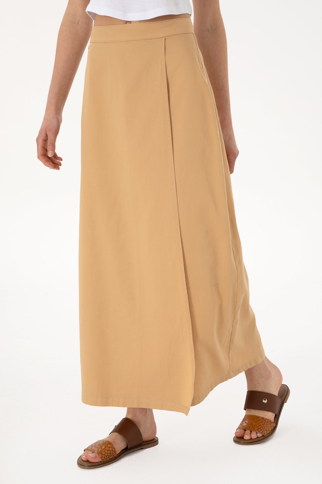 U.S. Polo Assn._Camel Long Skirt_G082SZ0980 2109752_VR015_02
