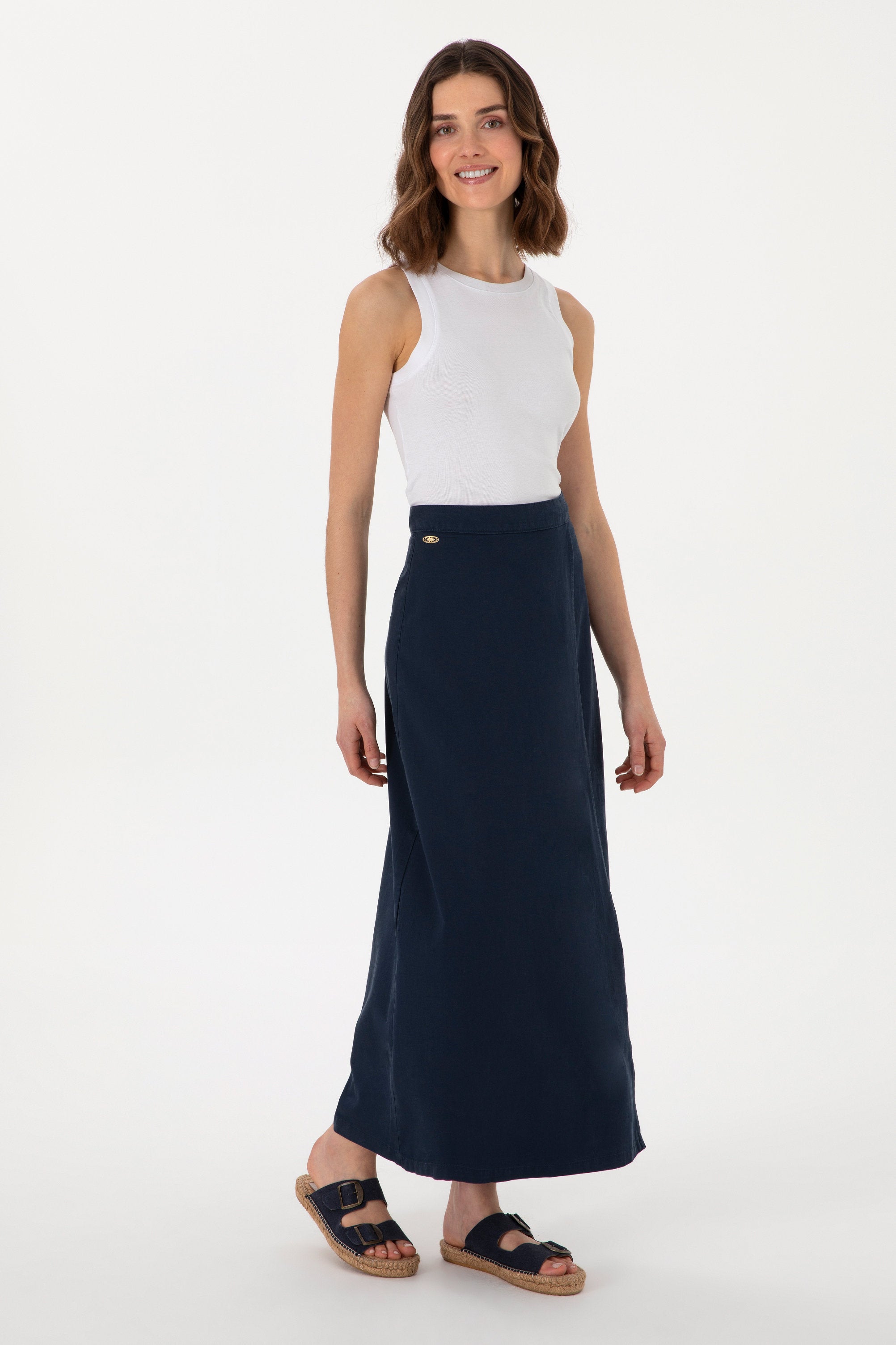 U.S. Polo Assn._Navy Long Skirt_G082SZ0980 2109752_VR033_03