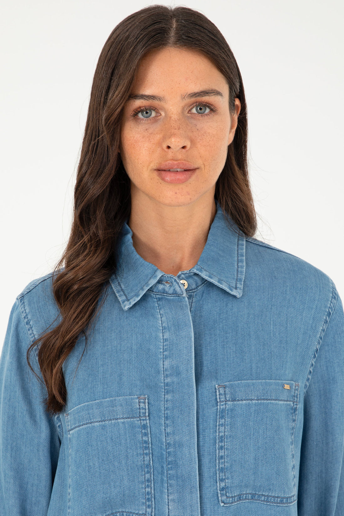 Blue Long Button Down Denim Dress_G082SZ0DE0 1923524_DN0021_02