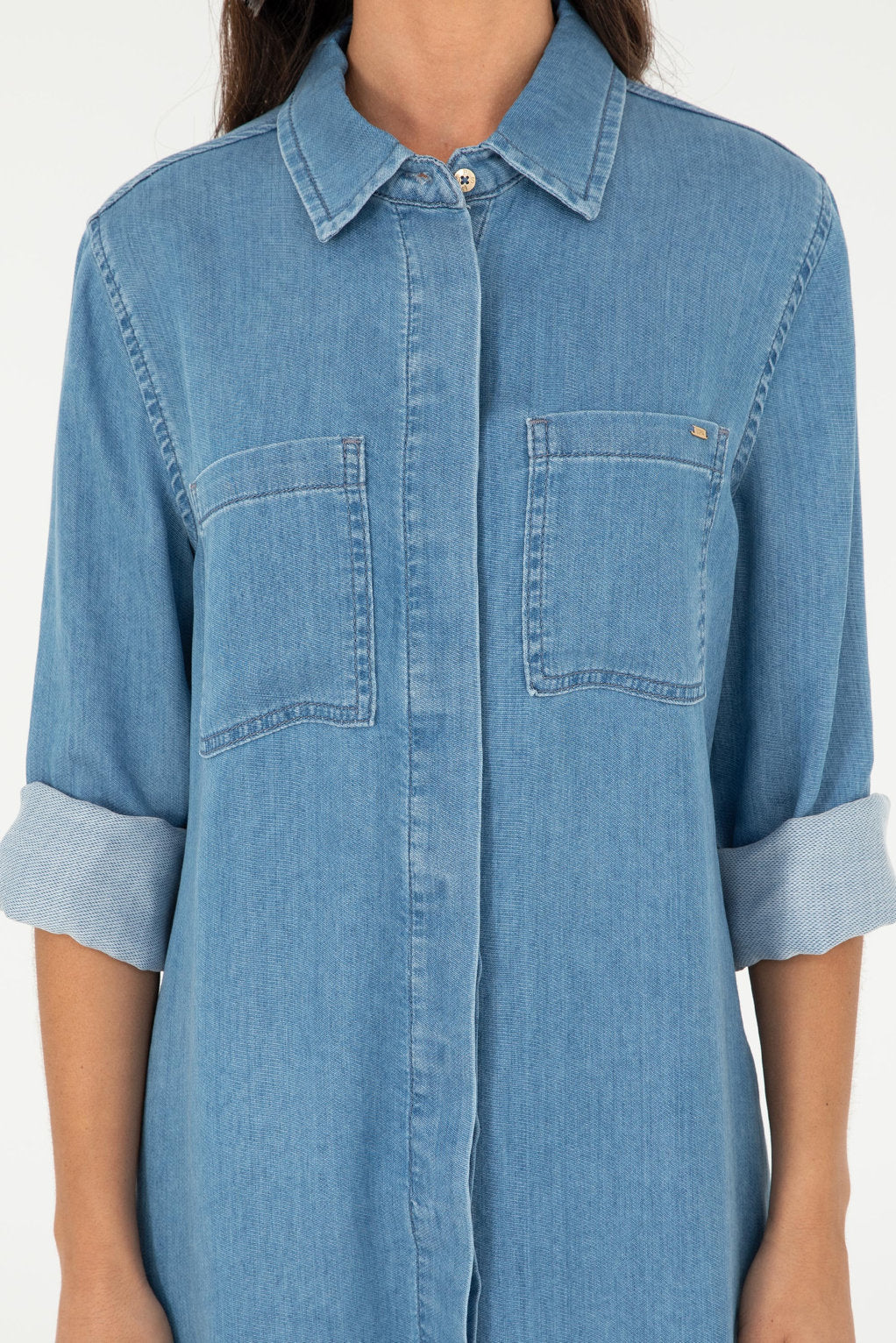 Blue Long Button Down Denim Dress_G082SZ0DE0 1923524_DN0021_06