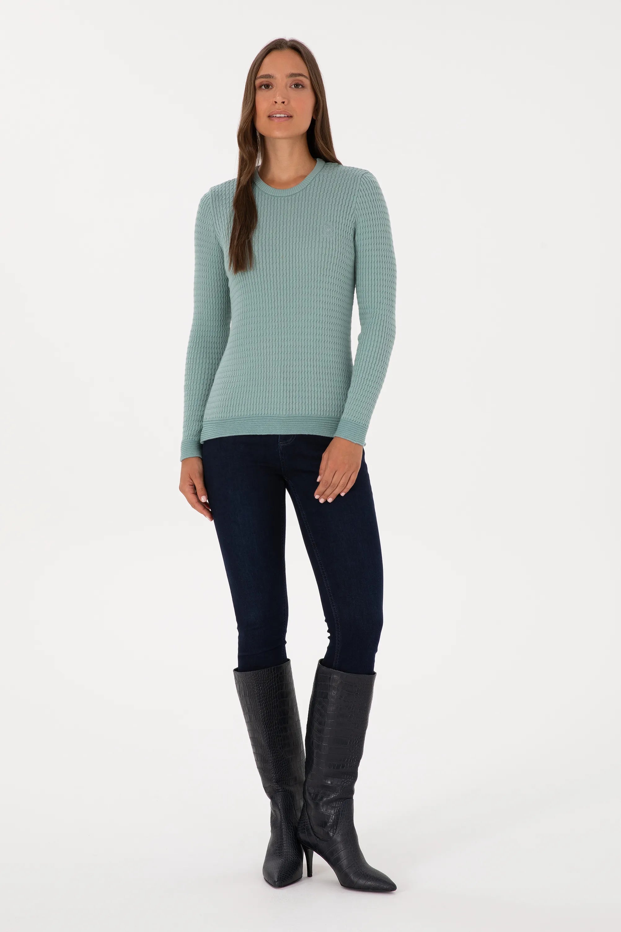 U.S. Polo Assn._Mint_Mint Knitting Jumper_G082SZ0TK0 2226393_VR090_04