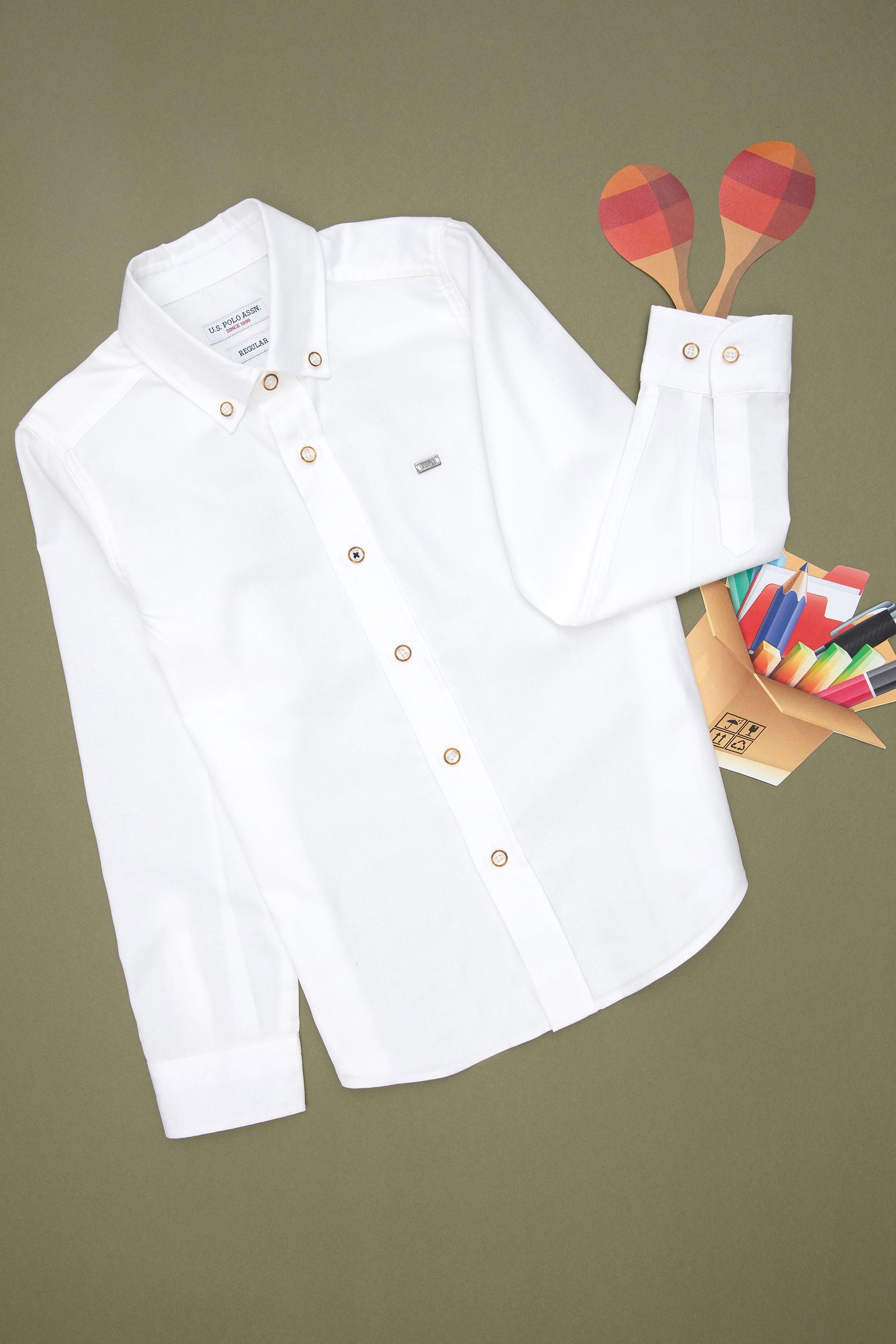 U.S. Polo Assn._White_White Shirt Long Sleeve_G083SZ0040 1956969_VR013_01