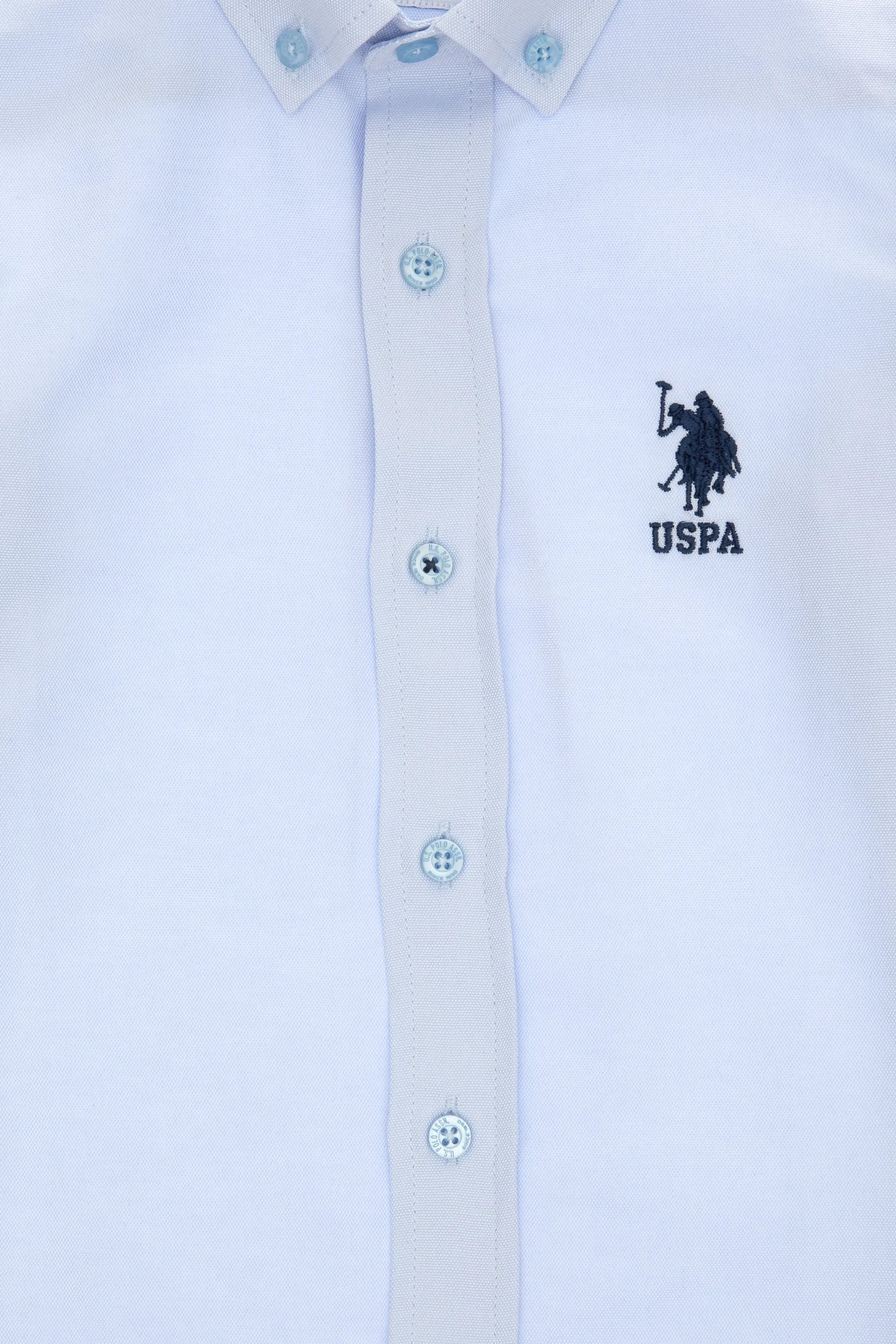 U.S. Polo Assn. Light Blue Boys Light Blue Shirt Long Sleeve SKU: G083SZ0040 2084600_VR003 Image 03