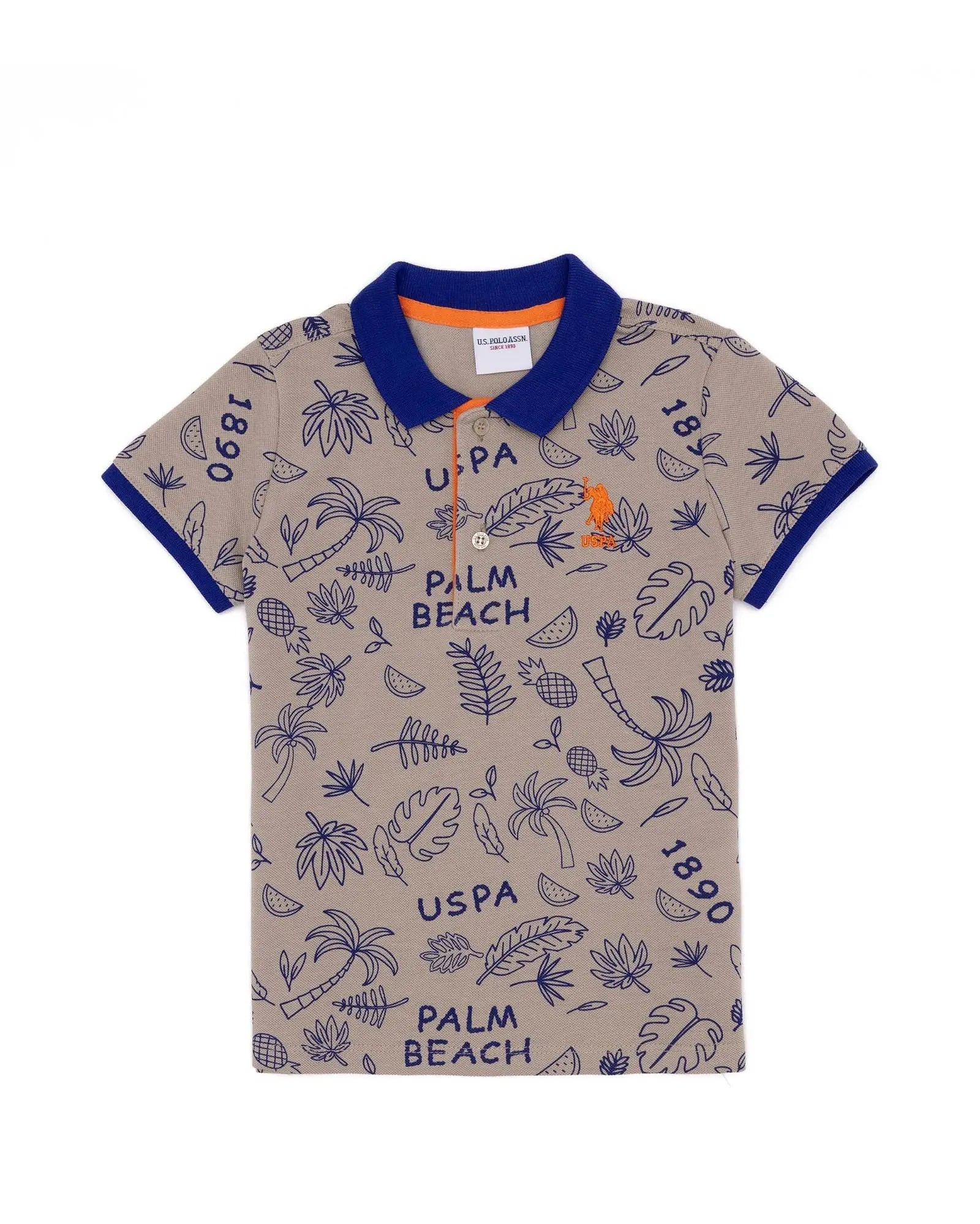 Beige Polo Neck T-Shirt - BEVAVA