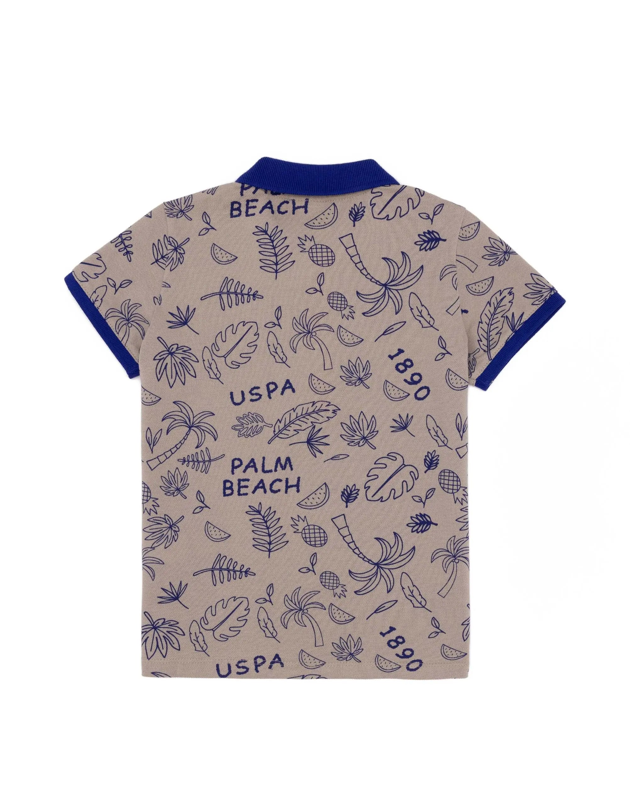 Beige Polo Neck T-Shirt - BEVAVA