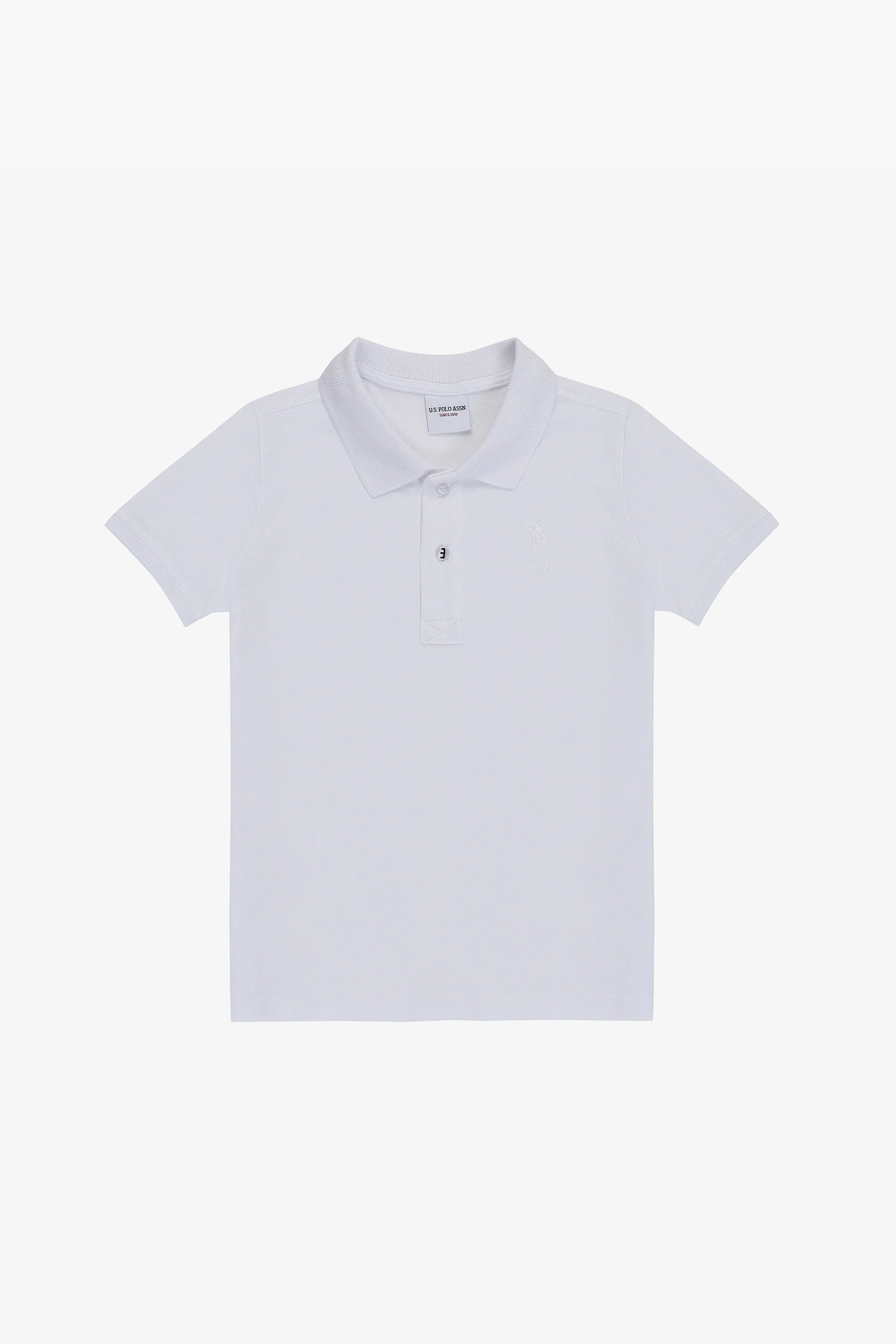 U.S. Polo Assn. White Boys White Polo Shirt SKU: G083SZ0110 PU-8730_VR013 Image 02
