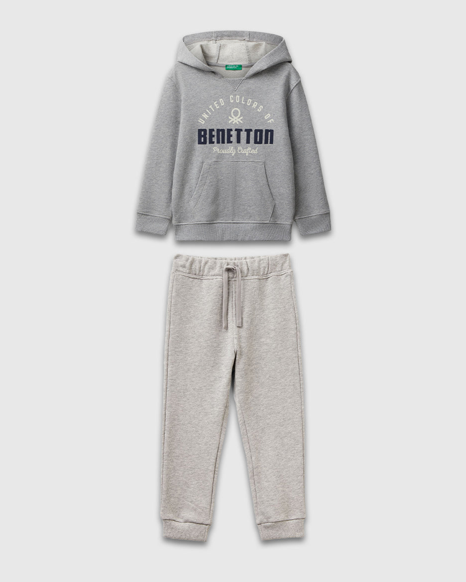 Benetton_Light Gray_Tracksuit with Pocket and Hood_G2014-GF027S_501_01