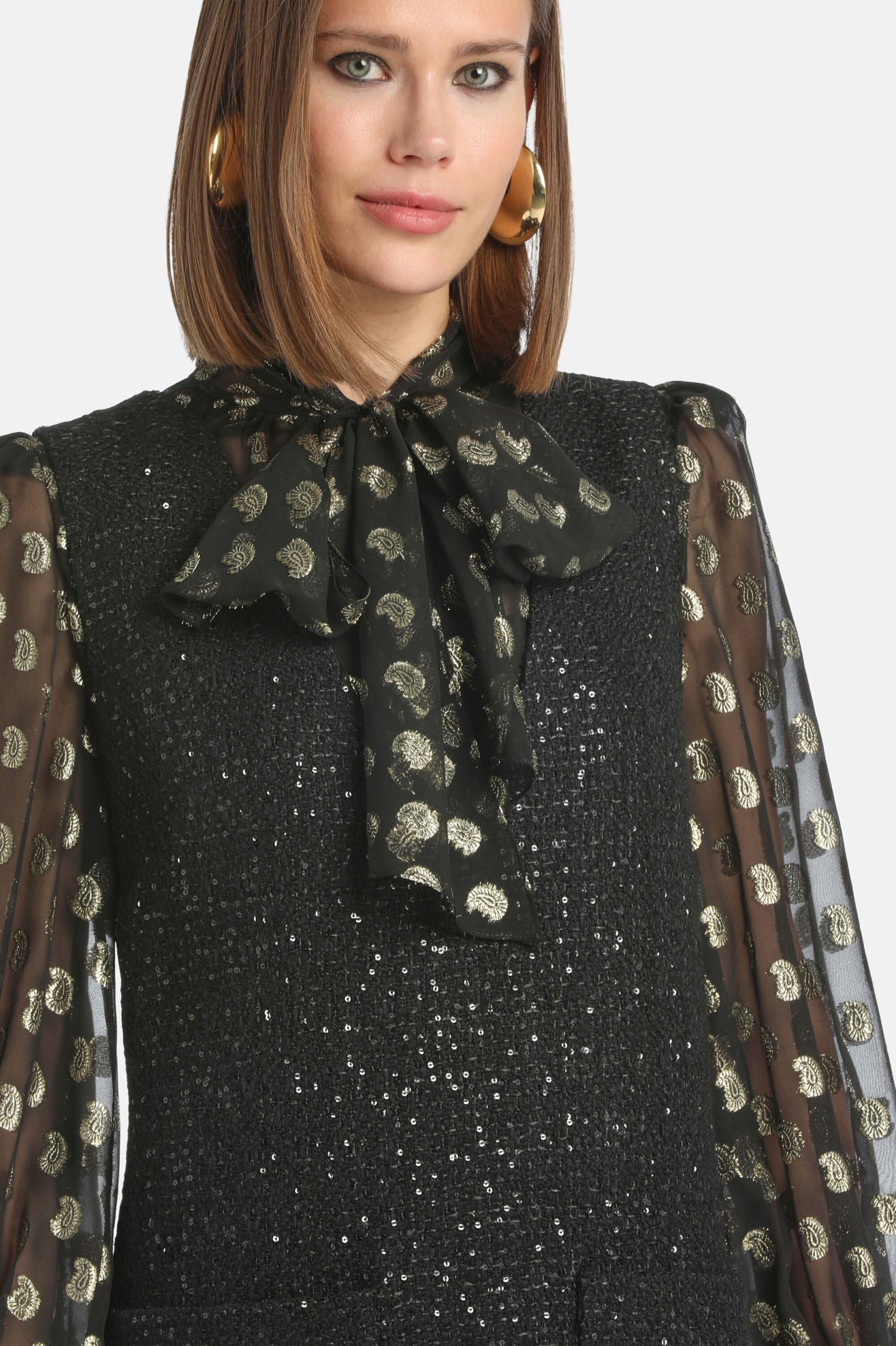 Luisa Spagnoli_Nero_Gaston - Elegant Minidress_GASTON_0101_04