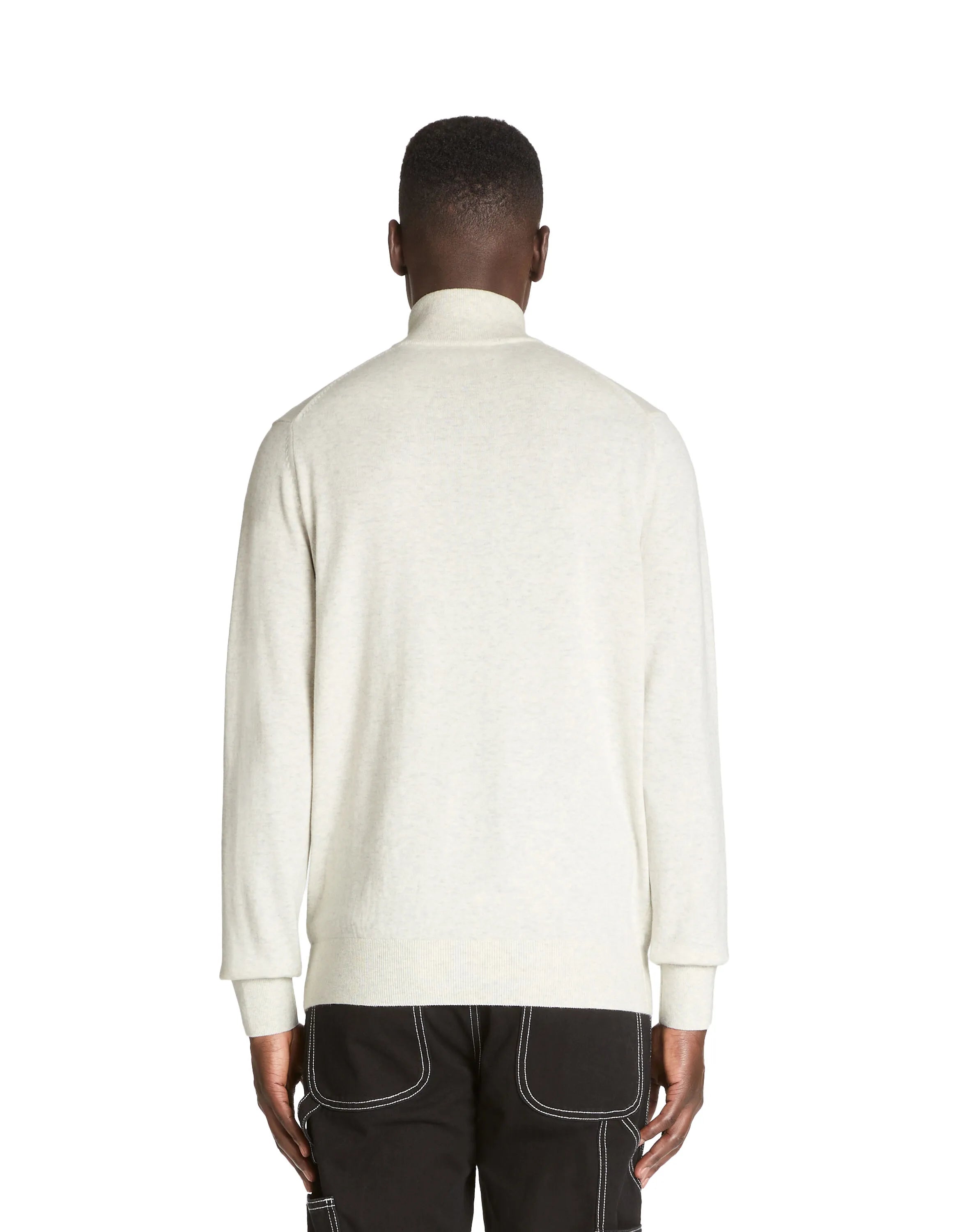 Celio_Off White Mel_100% Cotton Trucker Neck Sweater_GECOTONT_OFF WHITE MEL_03