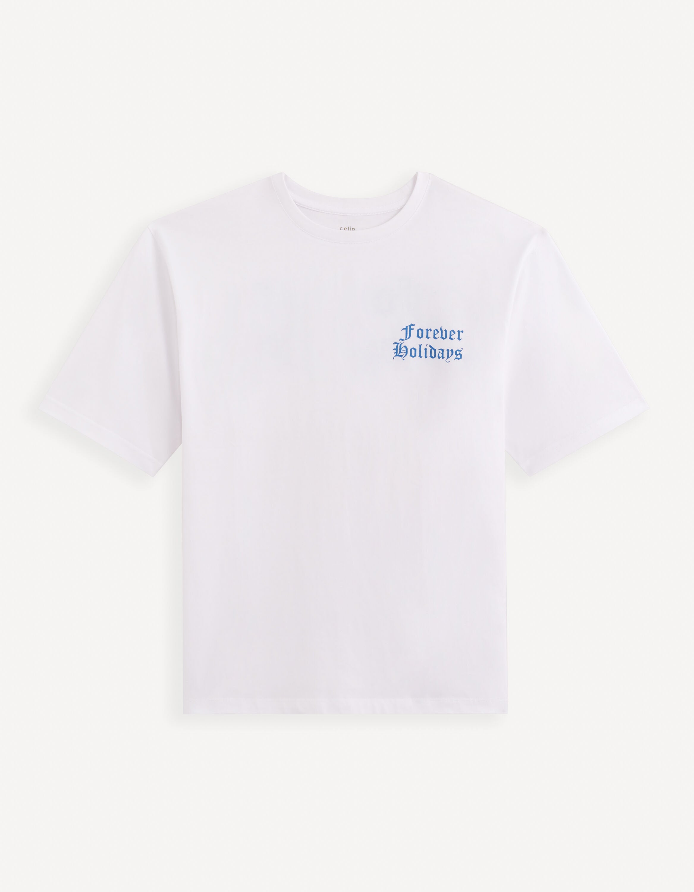 Oversized Round-Neck Cotton T-Shirt - White_GEGOTH_OPTICAL WHITE_03