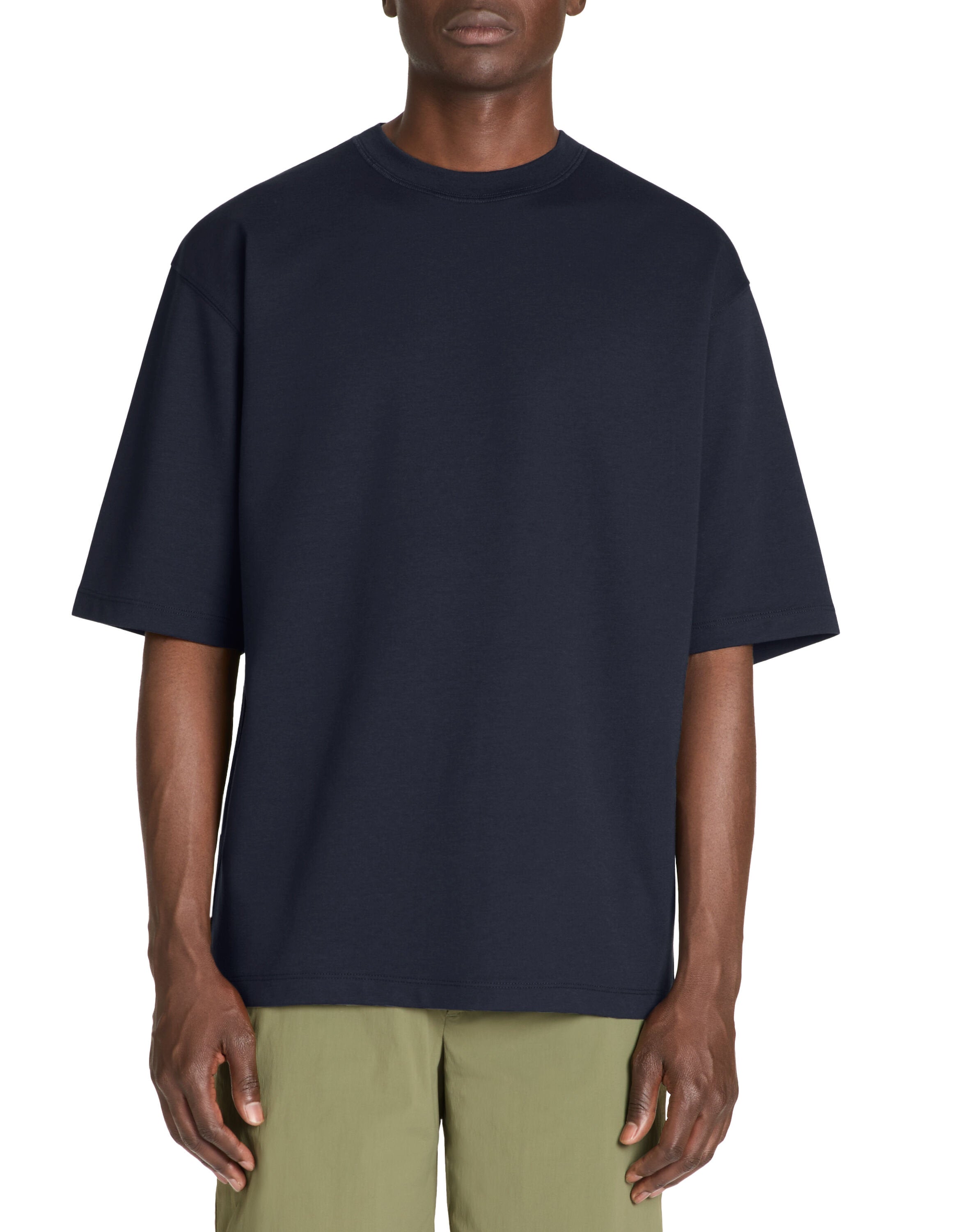 Celio_Navy Oversized T-Shirt Round Neck_GEHEM_NAVY_01