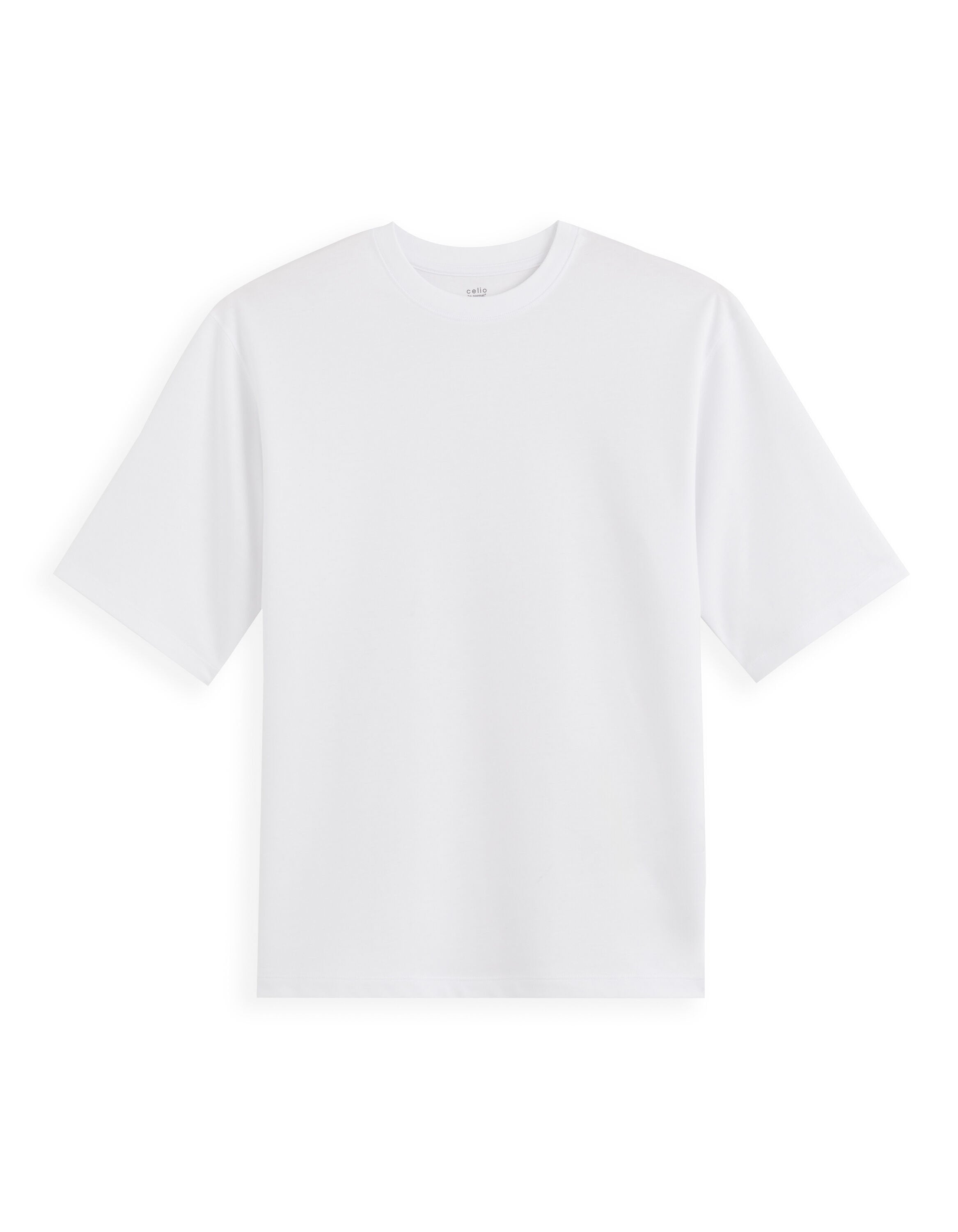 Celio_White Oversized T-Shirt Round Neck_GEHEM_OPTICAL WHITE_06