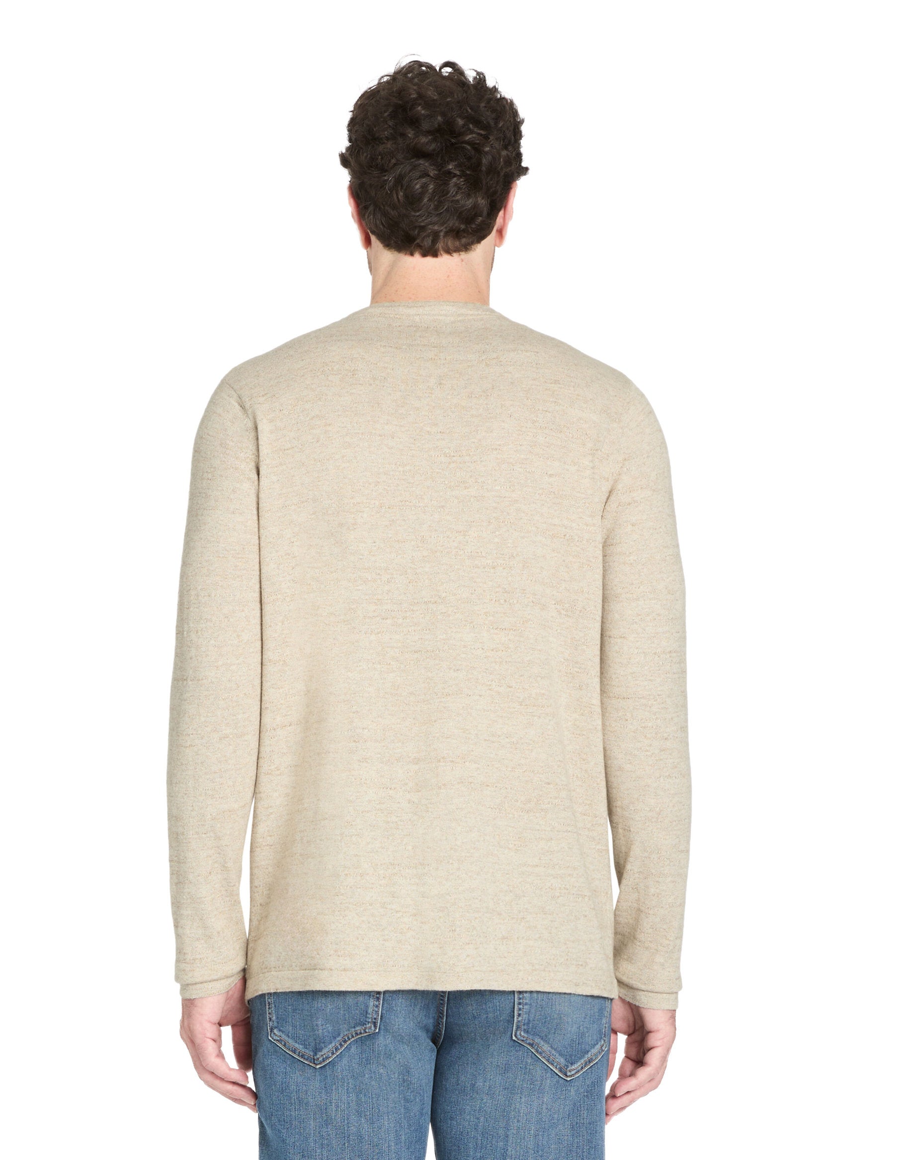 Celio_Beige Tunisian Collar Sweater Mixed Cotton_GELANO_BEIGE MEL_03