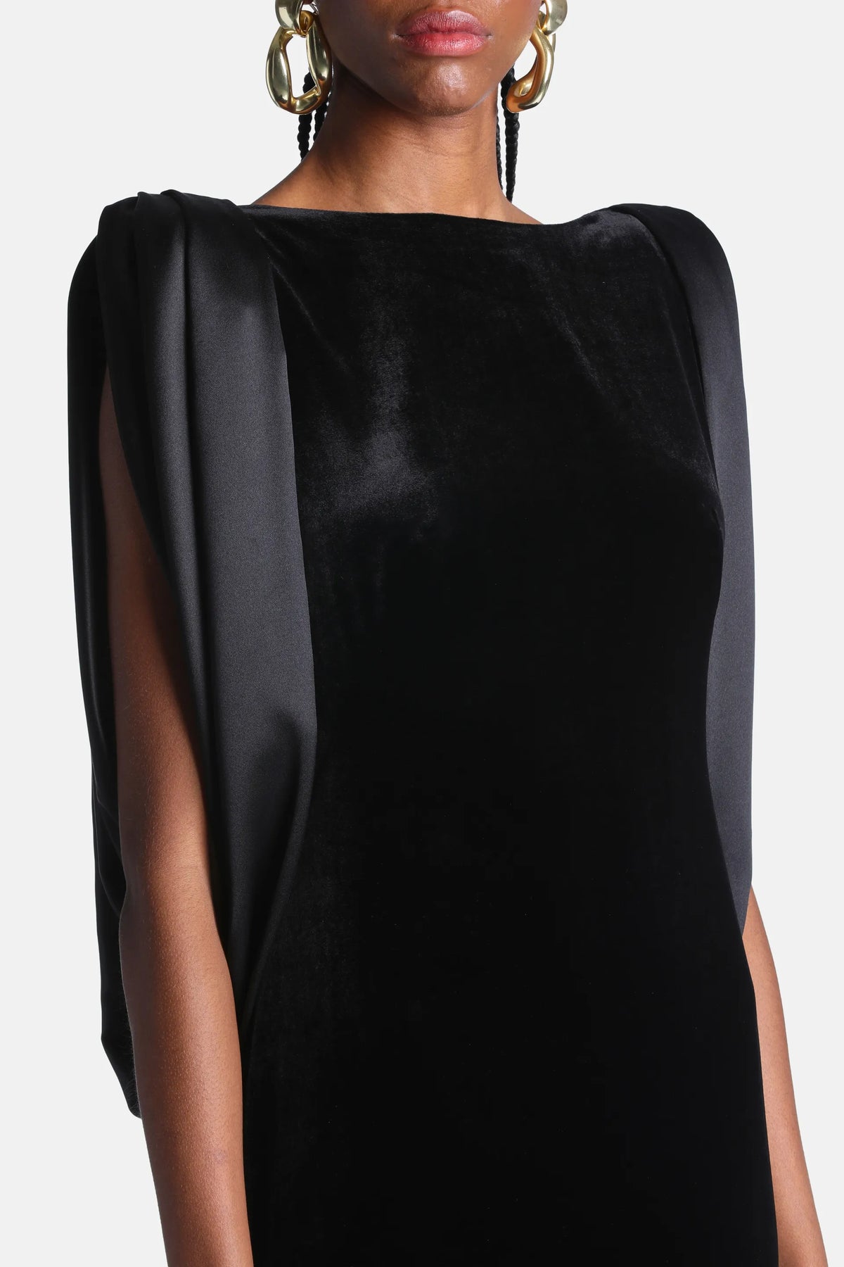 Luisa Spagnoli Nero/Nero Women Gemella Open-Back Maxi Dress - Fashion Show SKU: GEMELLA_0101 0101 Image 03