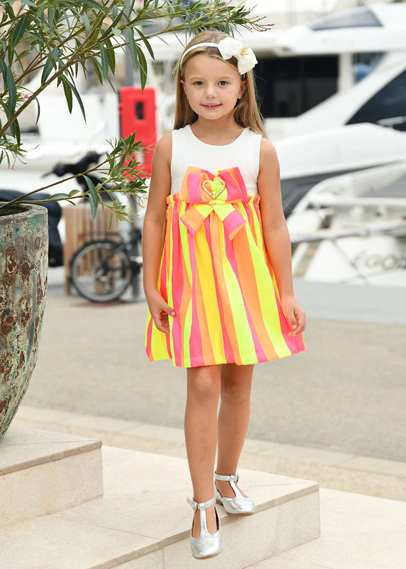 Genius Striped Dress Neon Multi BEVAVA – Angel's Face in Kuwait