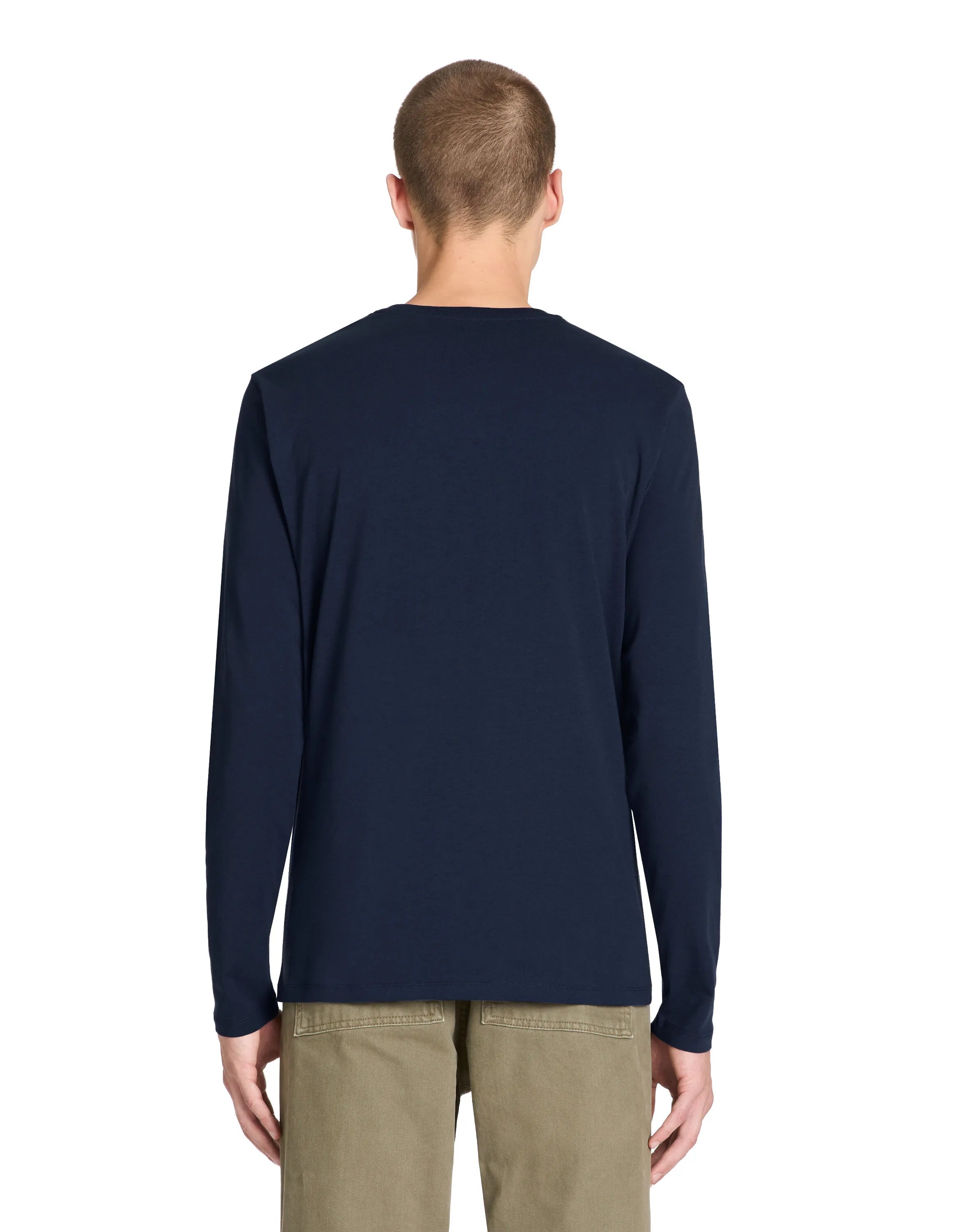 Celio_Navy Blue_Long-Sleeved Round Neck T-Shirt_GEUNIML_NAVY BLUE_03