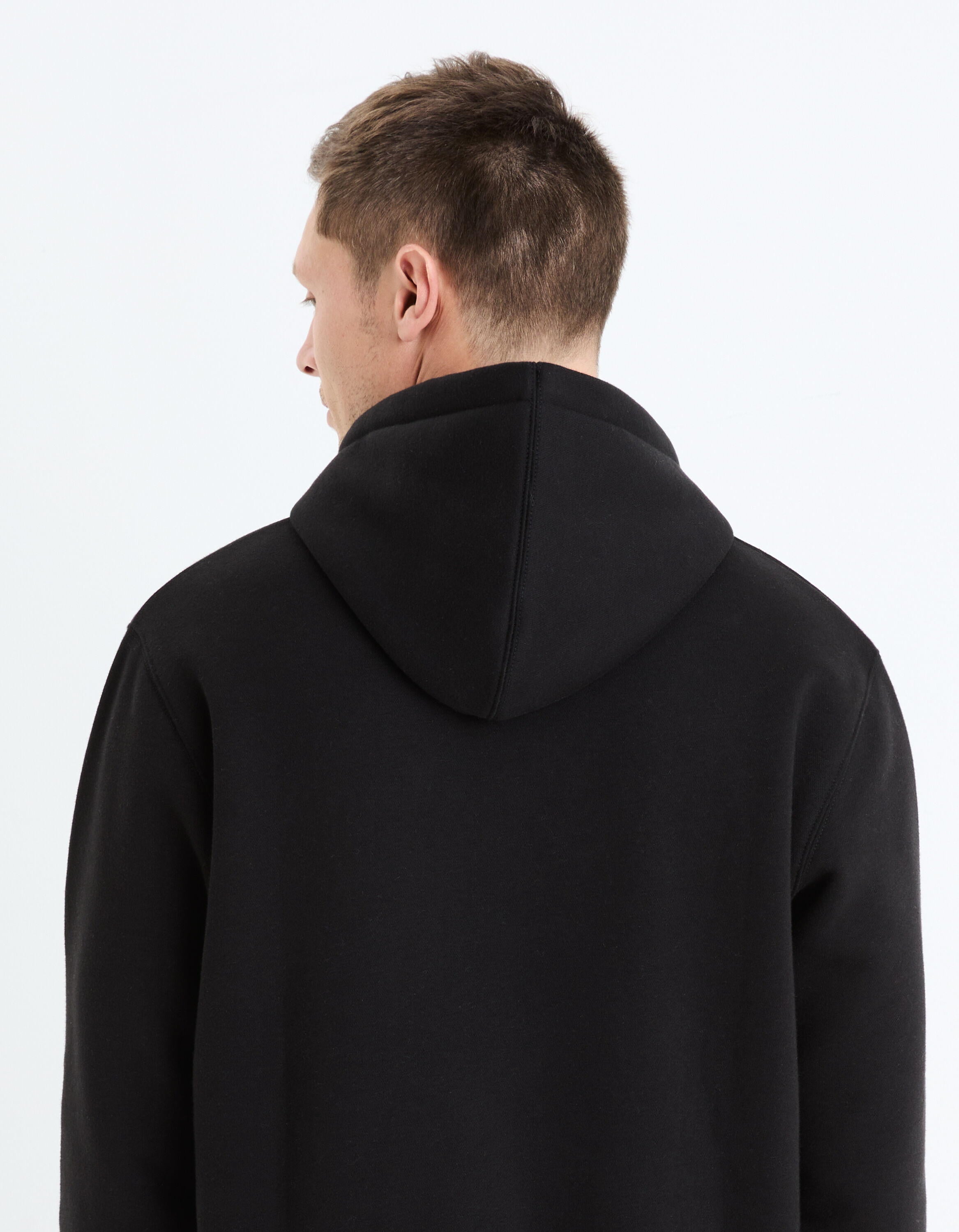 Straight Cotton Blend Hoodie_GEXEND_BLACK_04