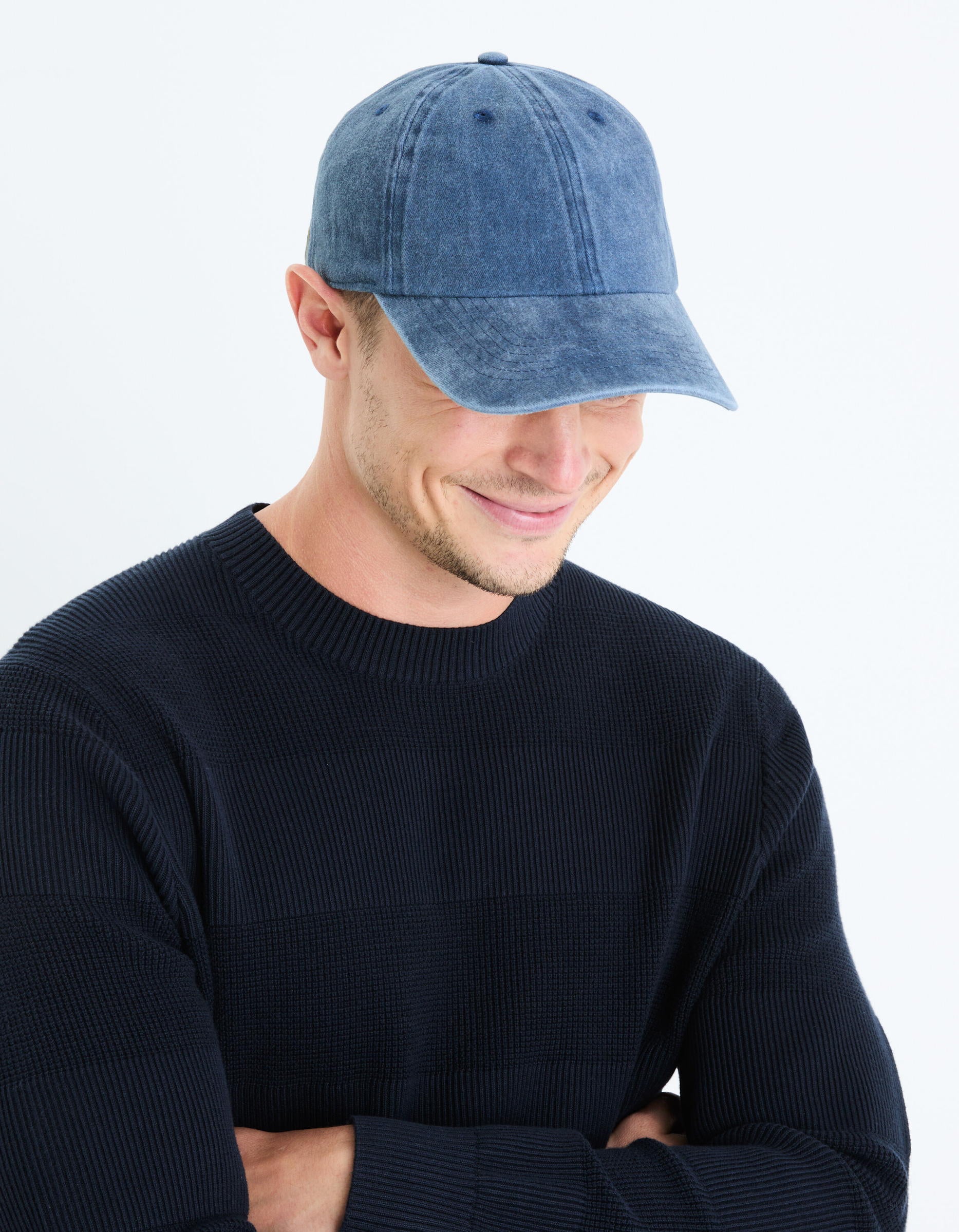 100% Washed Cotton Cap_GICAPWASH_MARINE_02