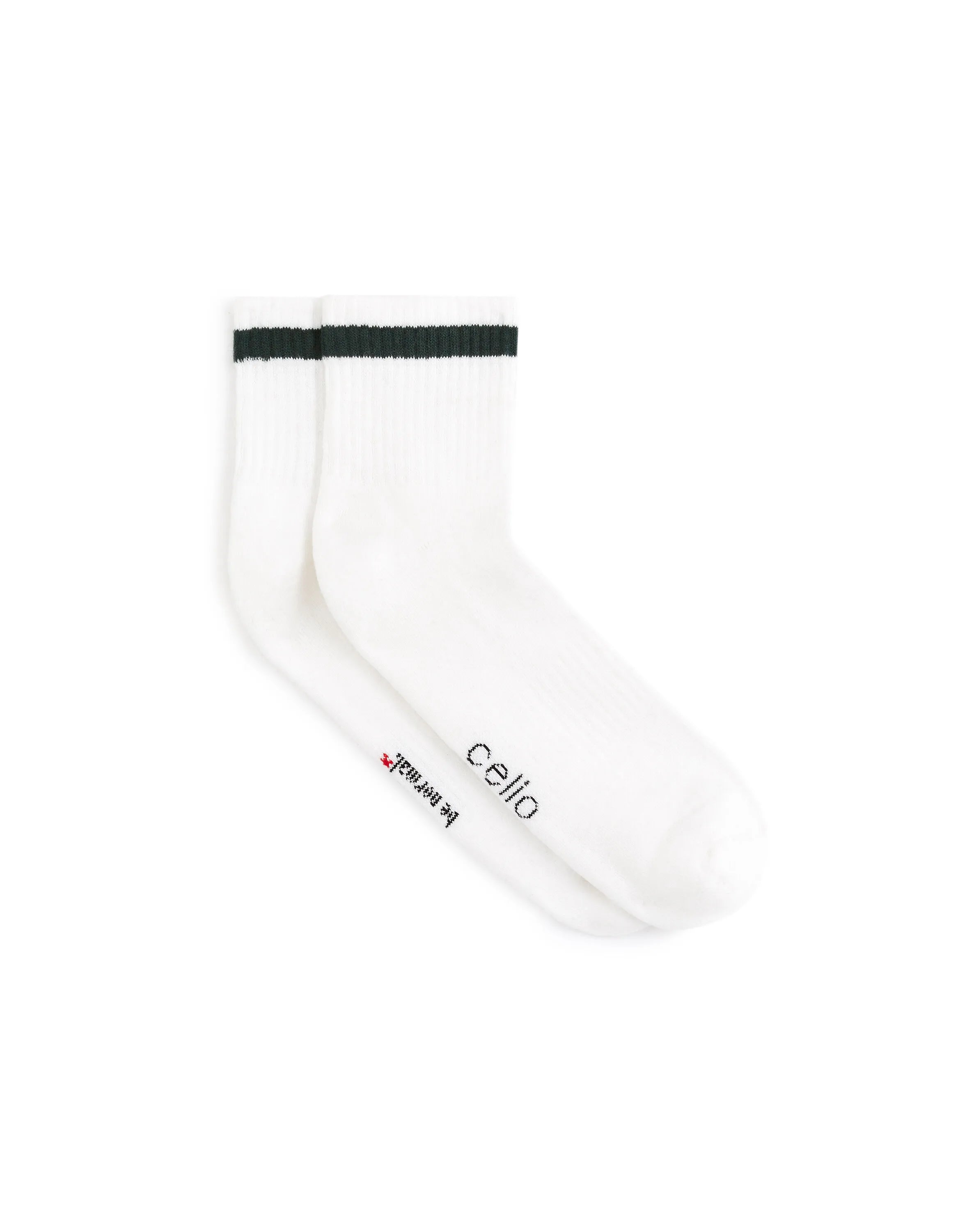 Celio_Blanc_Mid-Rise Stretch Cotton Sports Socks_GIHALF_BLANC_01