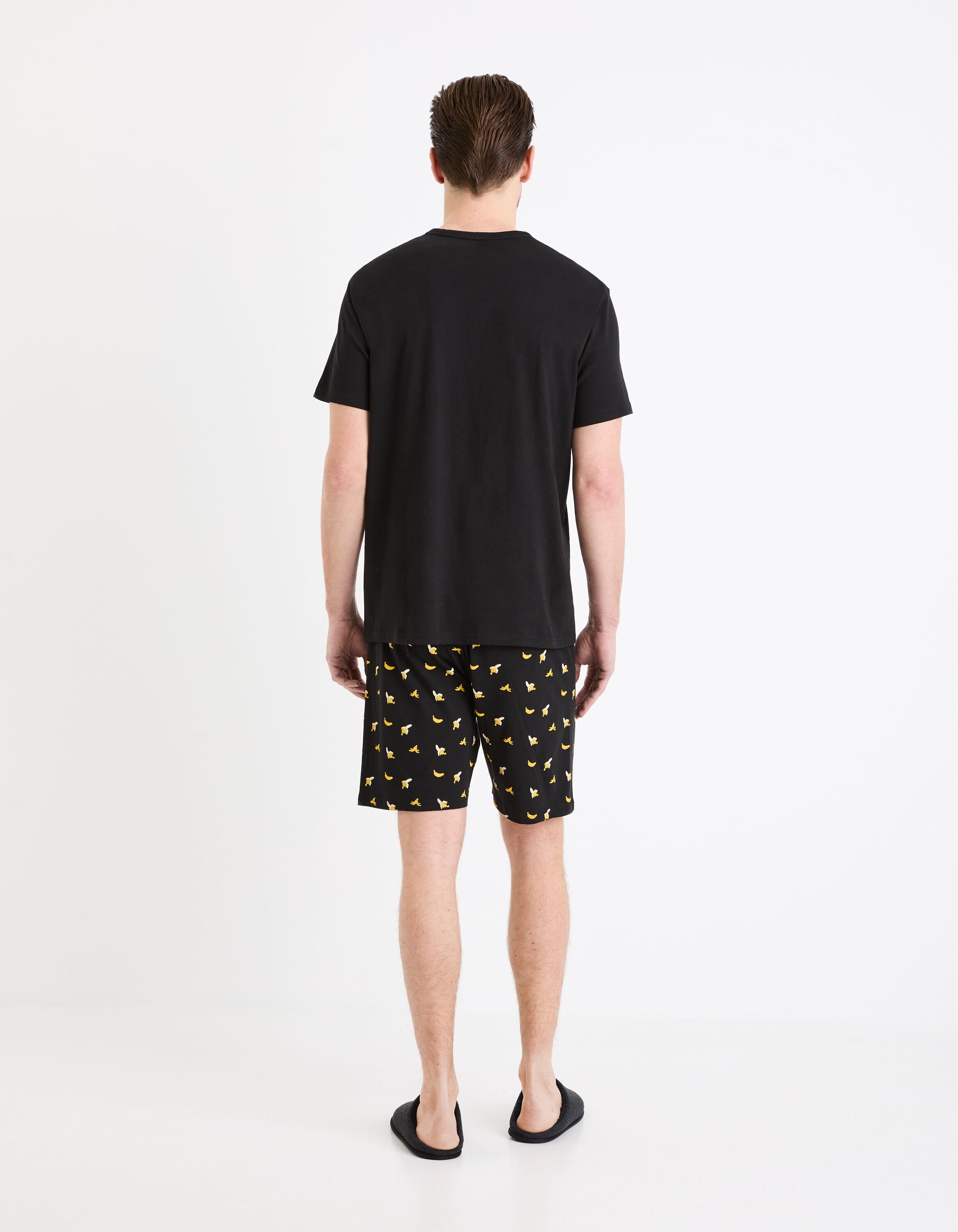 Cotton Short Pajamas - Black_GIPYBANANA_BLACK_03