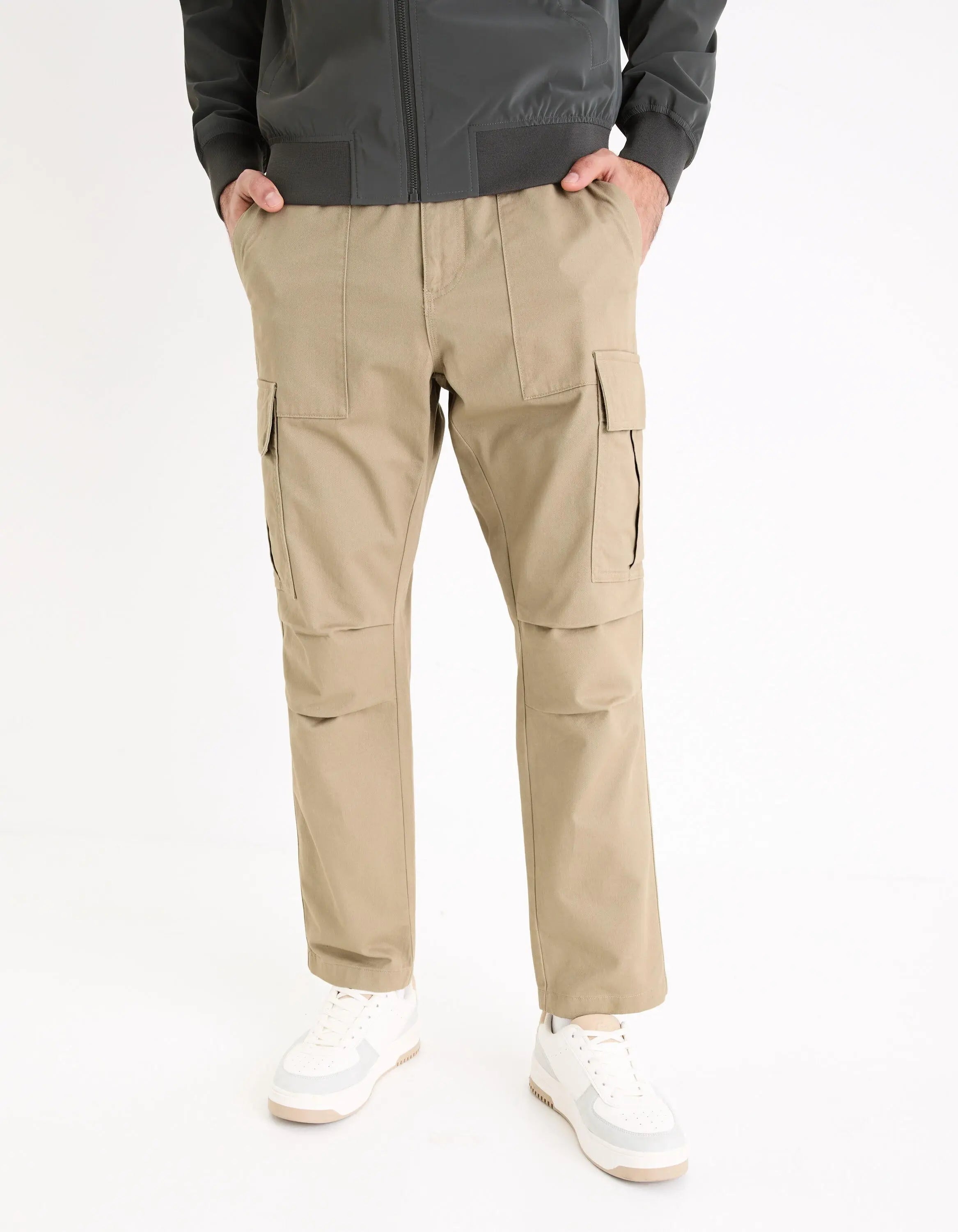 100% Cotton Cargo Pants_GOANDER_BEIGE 05_03