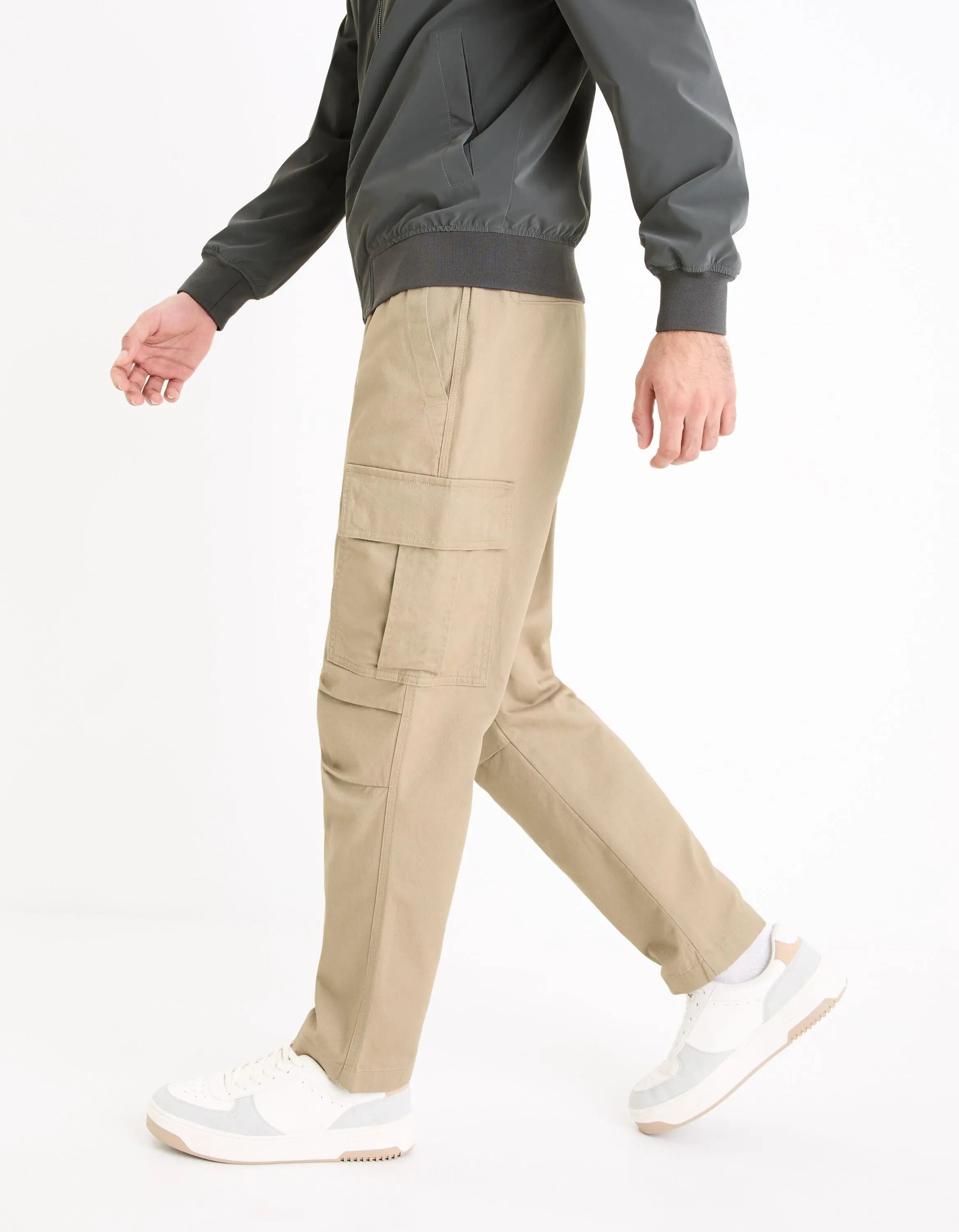 100% Cotton Cargo Pants_GOANDER_BEIGE 05_05