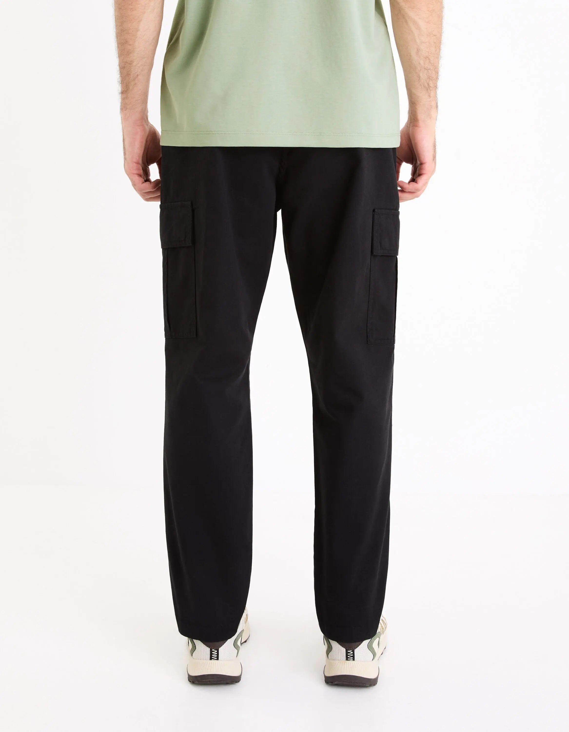 100% Cotton Cargo Pants_GOANDER_BLACK_04