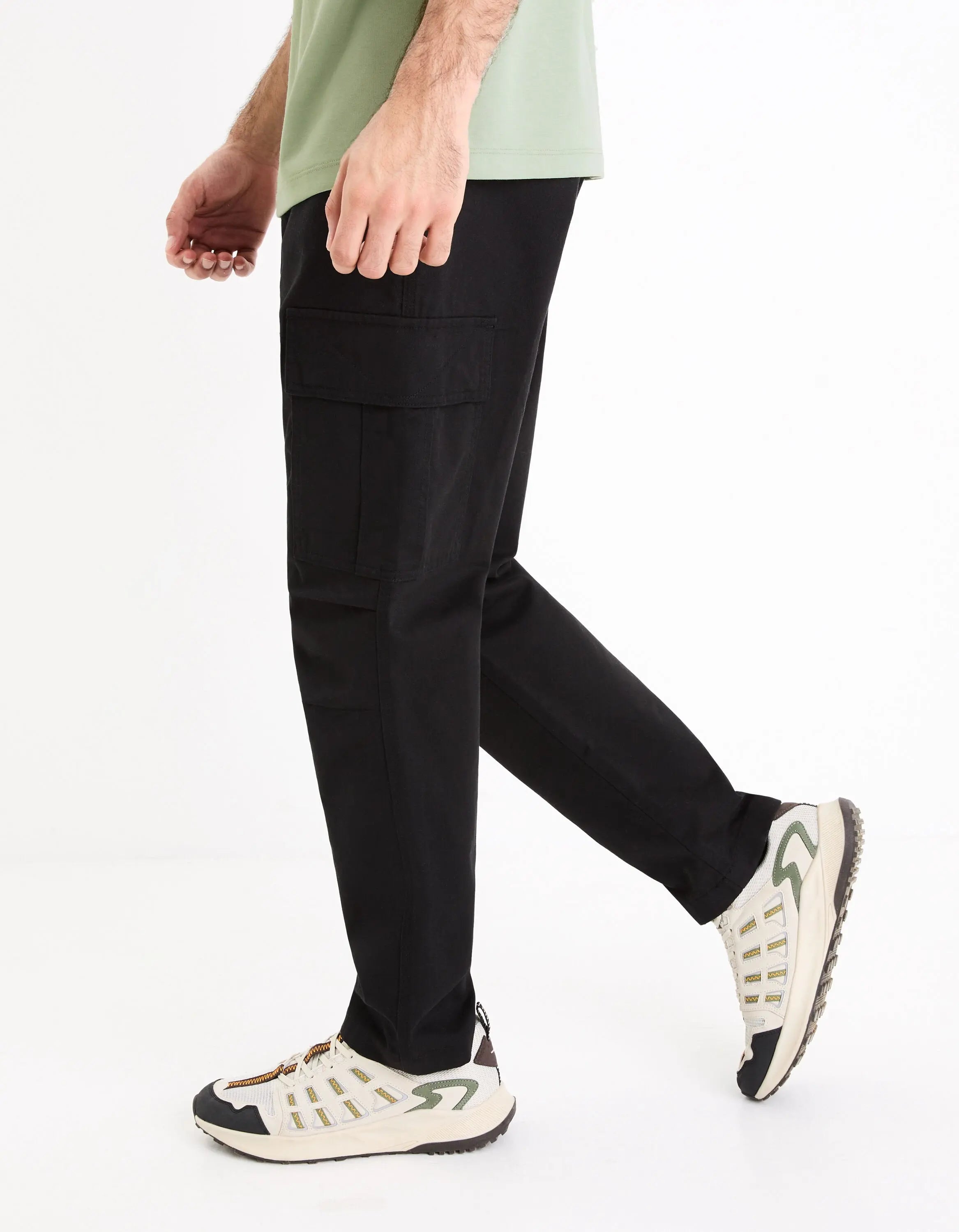 100% Cotton Cargo Pants_GOANDER_BLACK_05