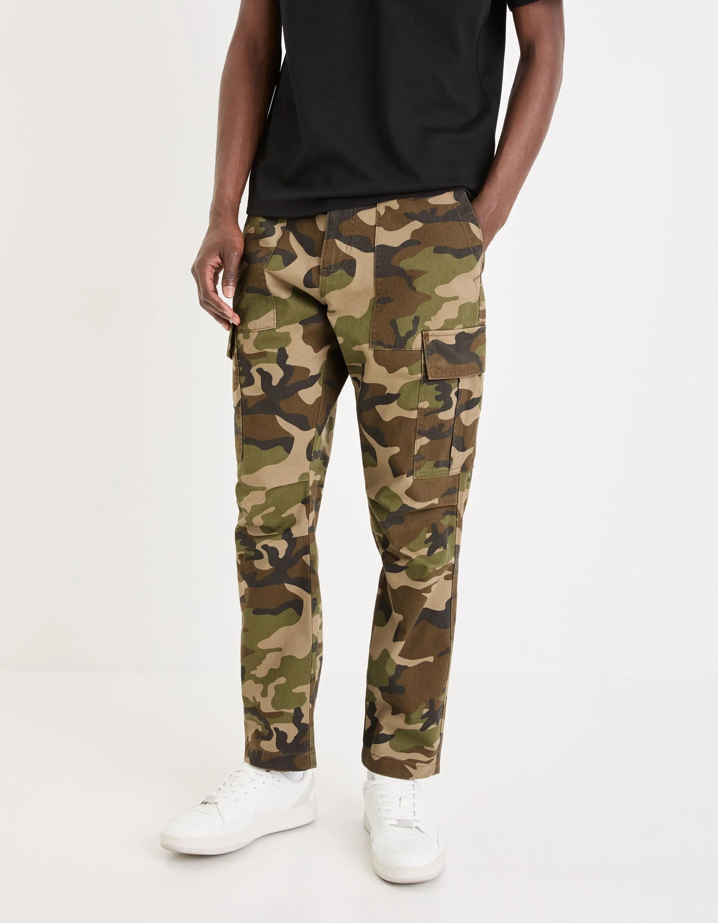 100% Cotton Cargo Pants_GOANDER_CAMOU_03